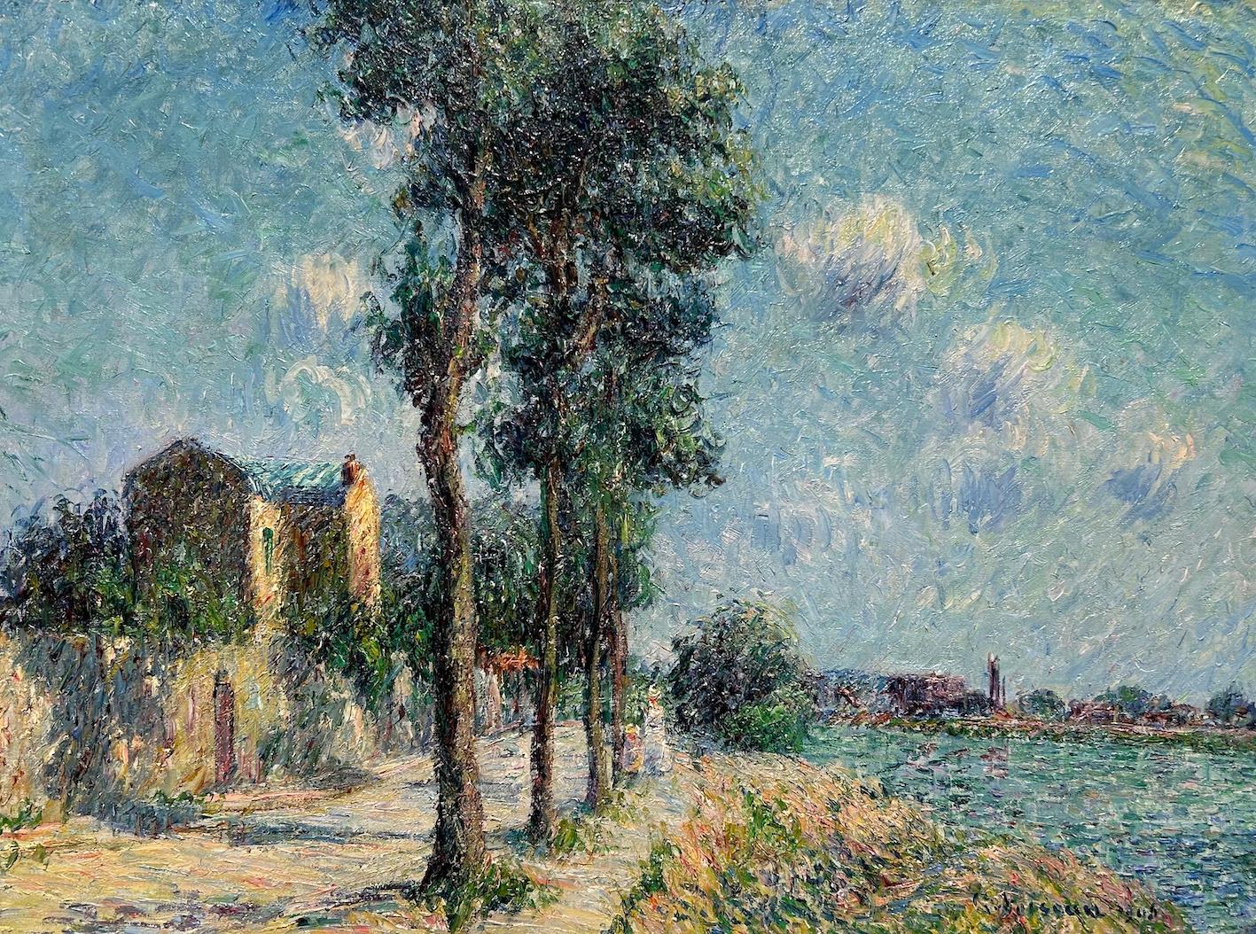 Gustave Loiseau Landscape Painting - Le Quai du Pothuis à Pontoise