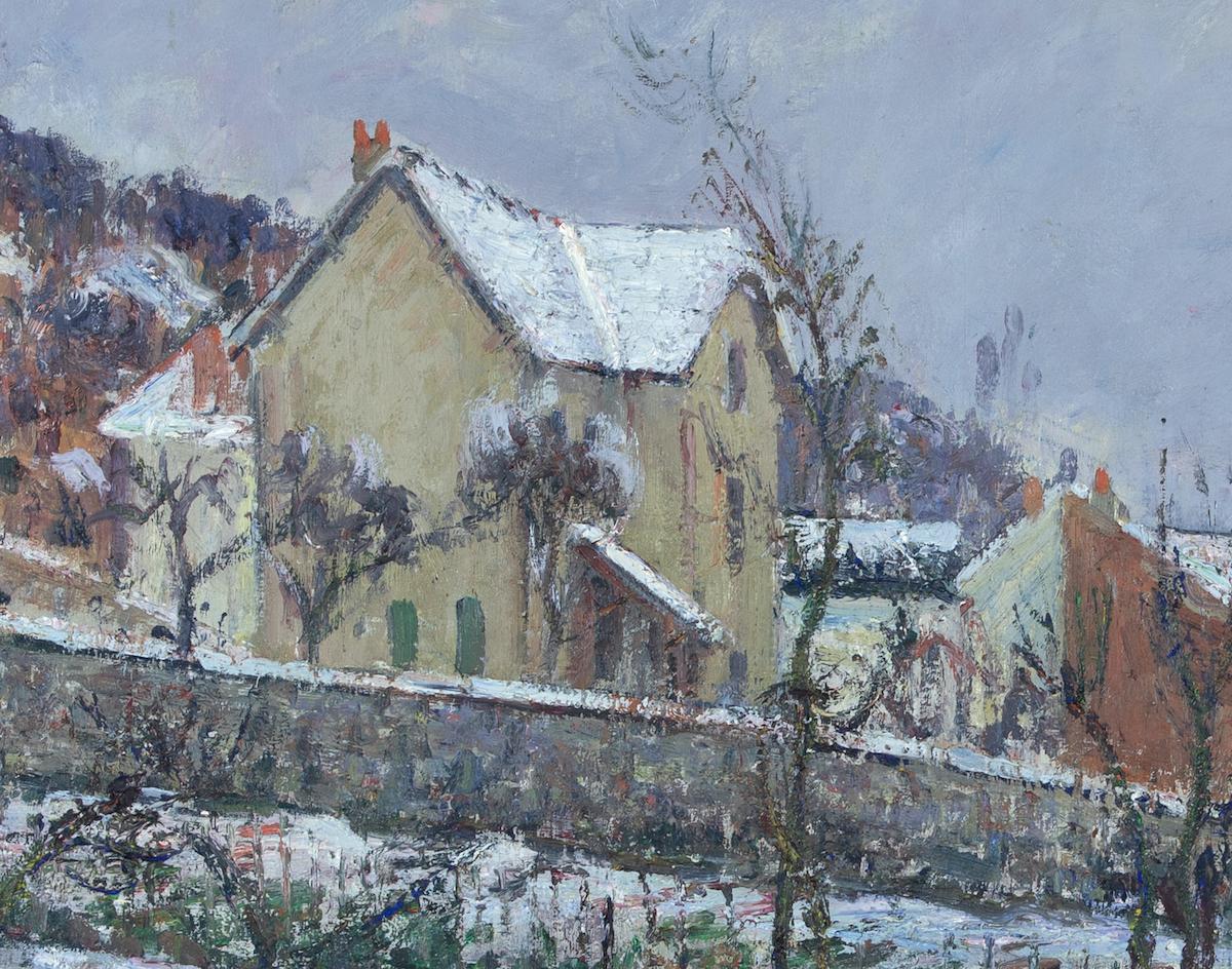 Paysage de neige by Gustave Loiseau - Landscape painting For Sale 3
