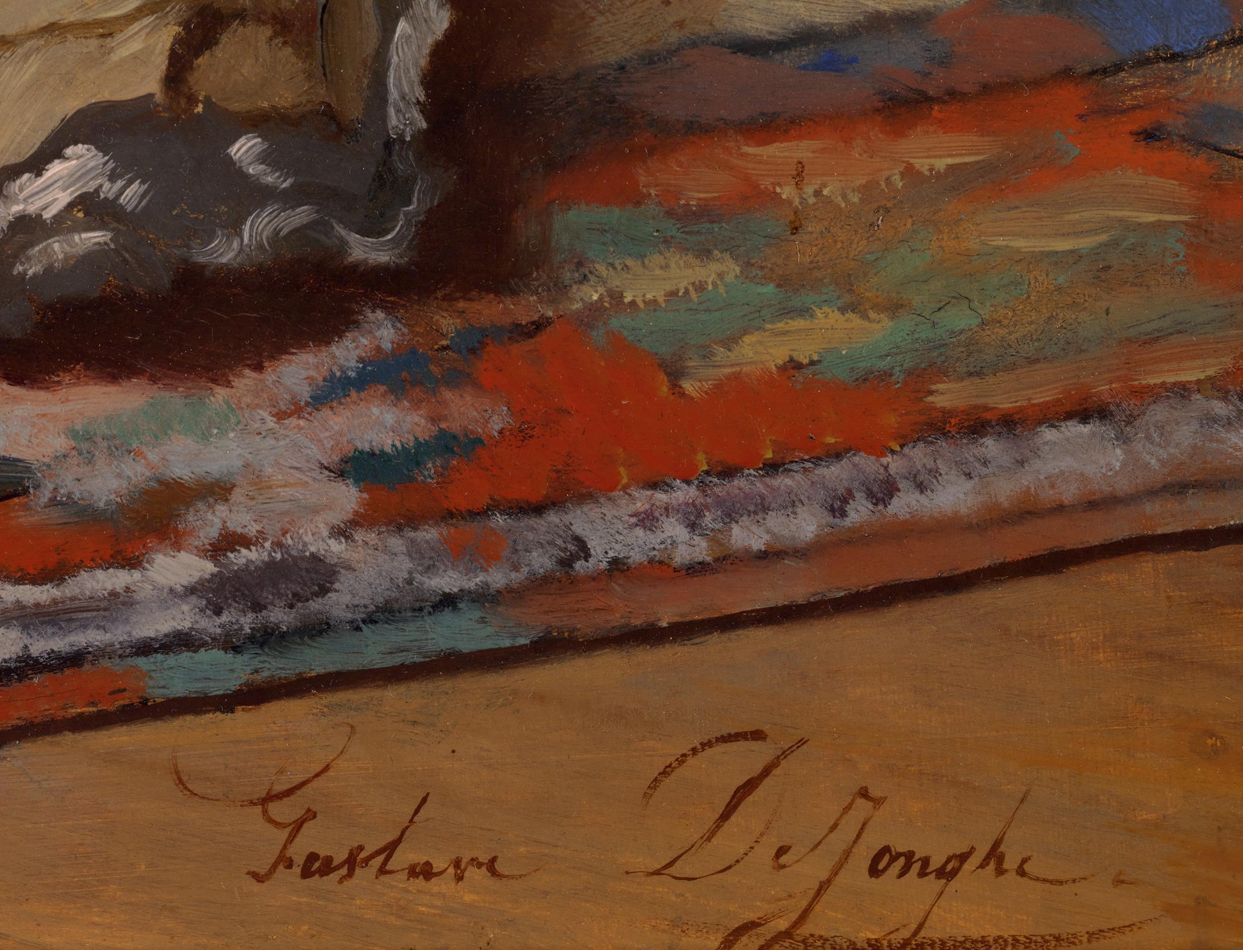 Gustave Léonard de Jonghe
1829-1893  Flämisch

Nachmittagsruhe
(Das Atelier des Künstlers - Antibes)

Signiert 