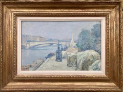 Impressionistisches Stadtbild Paris, Werke an der Seine lichtdurchflutete Malerei