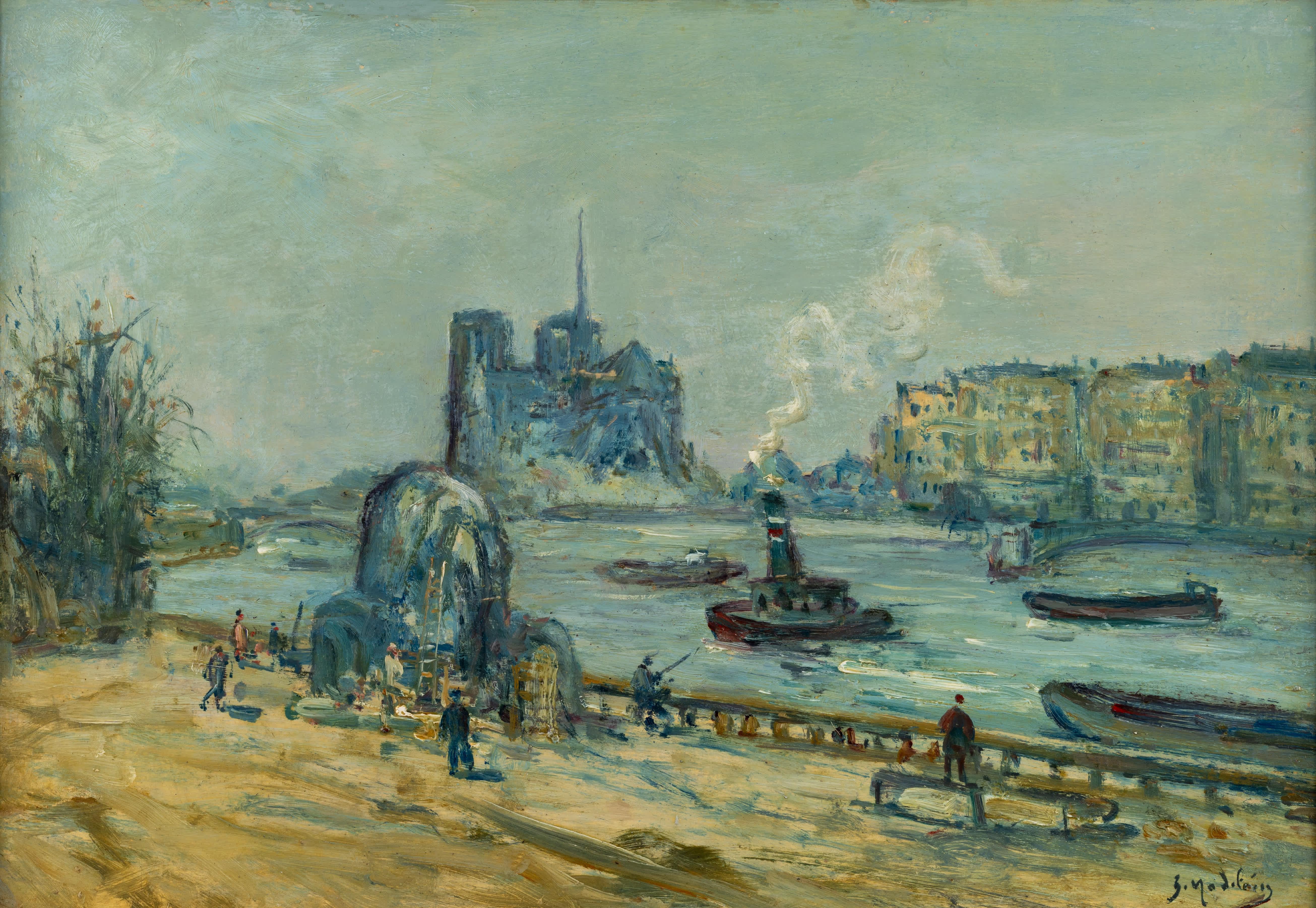 Notre Dame, París - Painting de Gustave Madelain