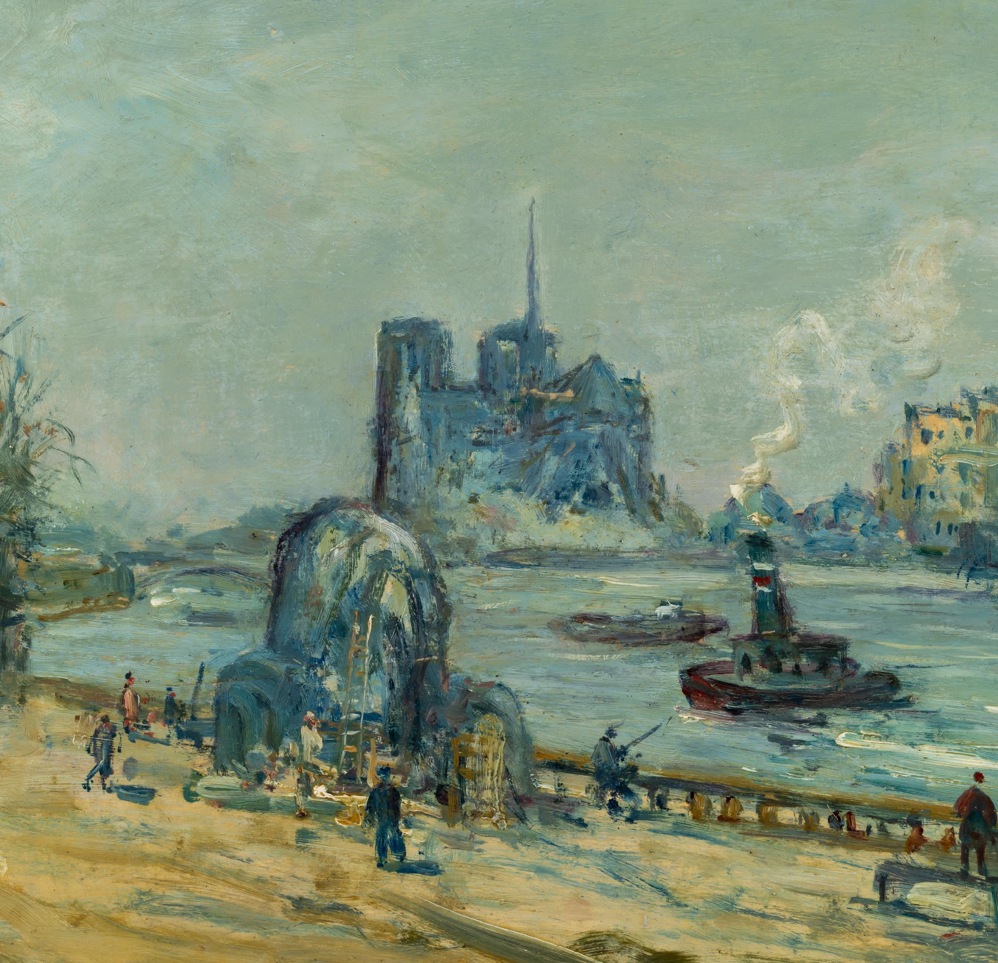 Notre Dame, París - Painting Impresionista de Gustave Madelain