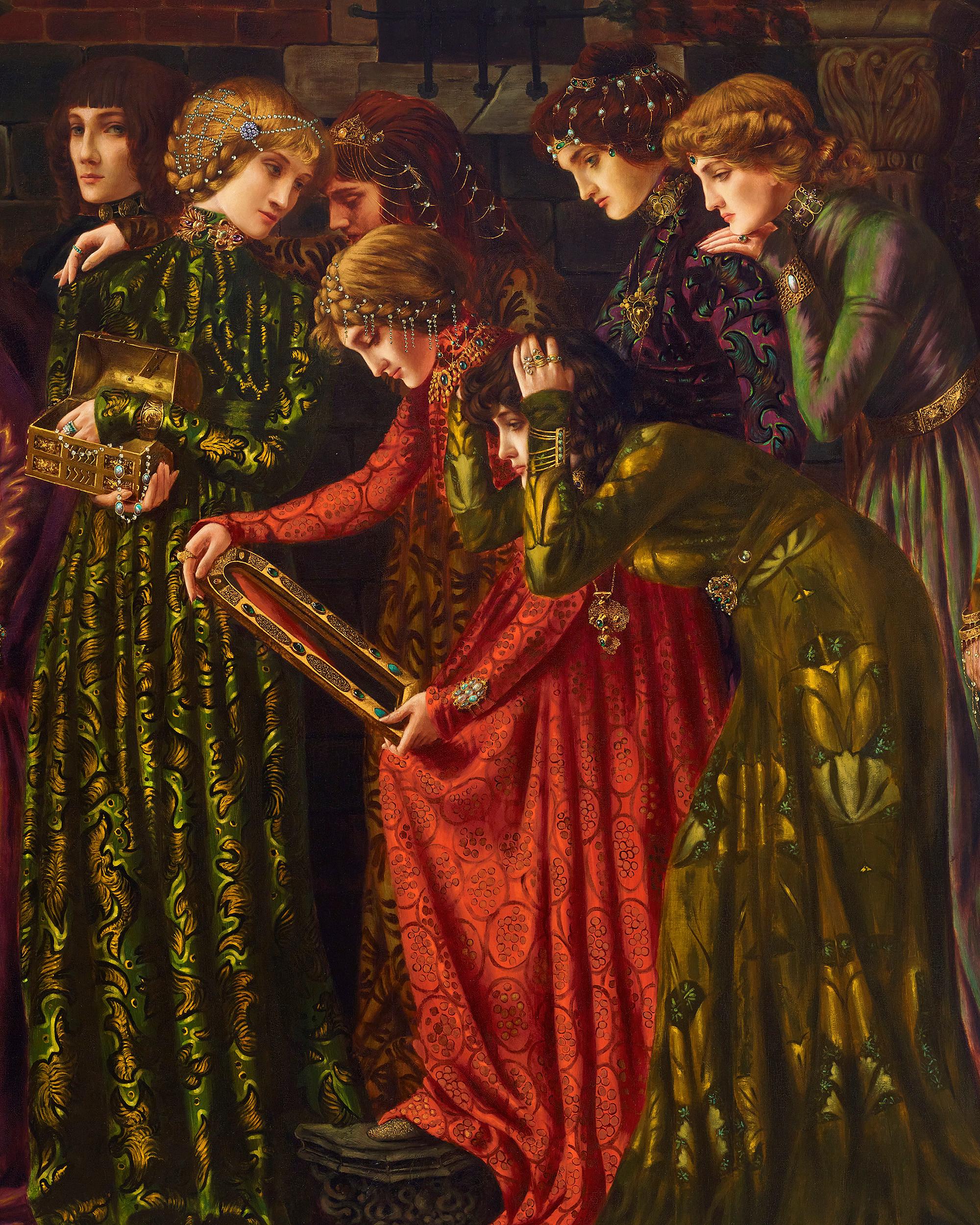 Le dodici principesse - Figurative Painting Nero di Gustave Max Stevens