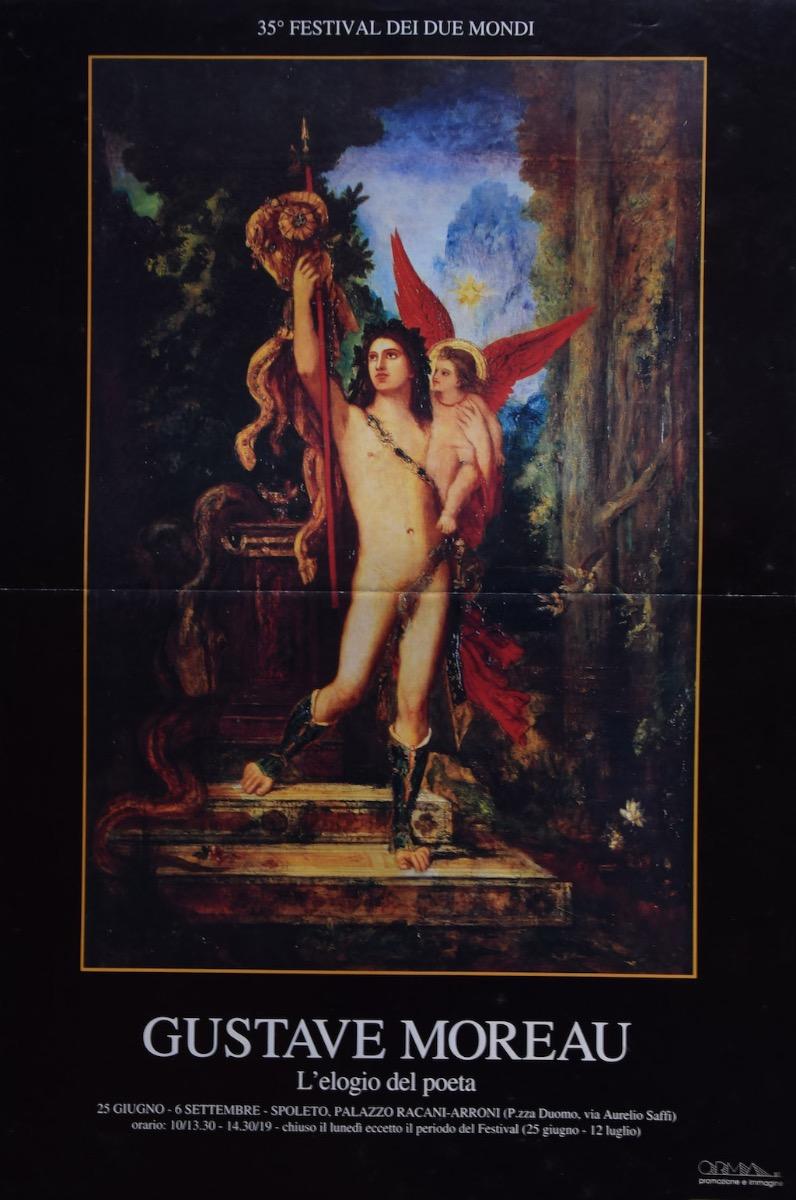 Gustave Moreau Nude Print – The Praise of the Poet - Vintage-Ausstellungsplakat nach G. Moreau - 1993