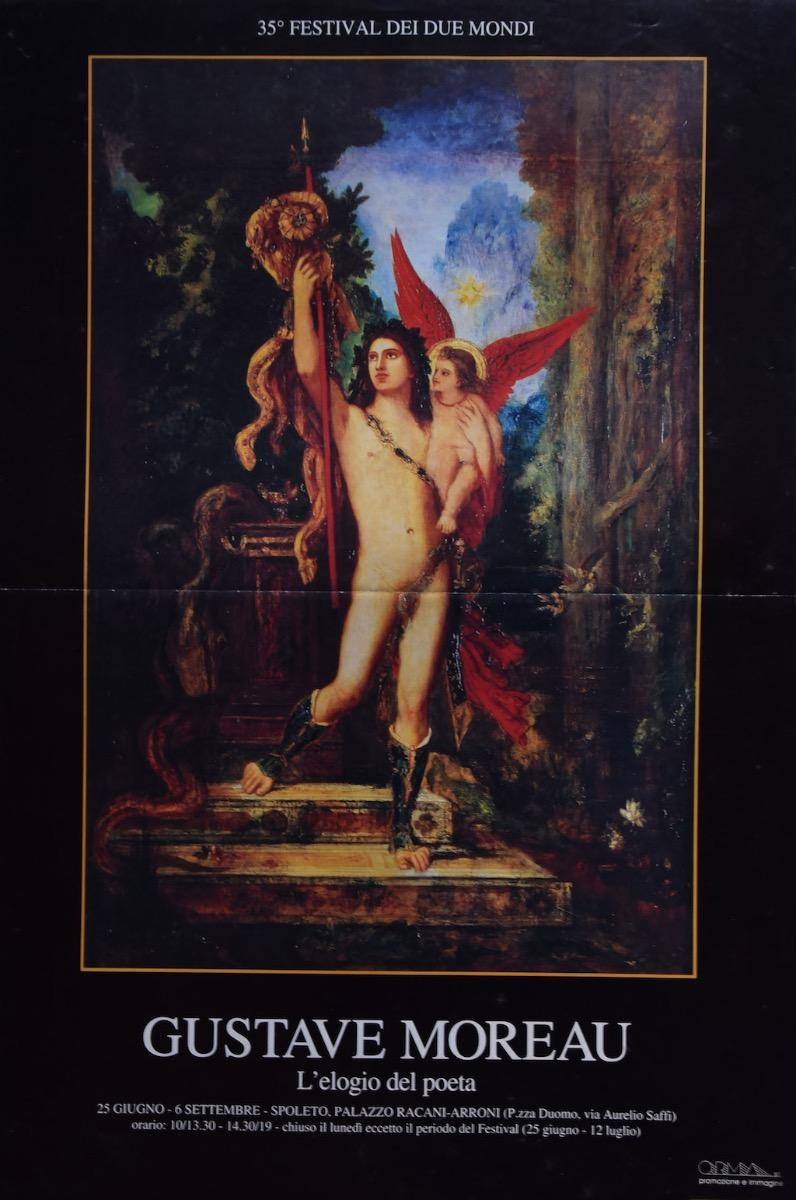 L'elogio del poeta - Poster d'epoca dopo G. Moreau - 1993