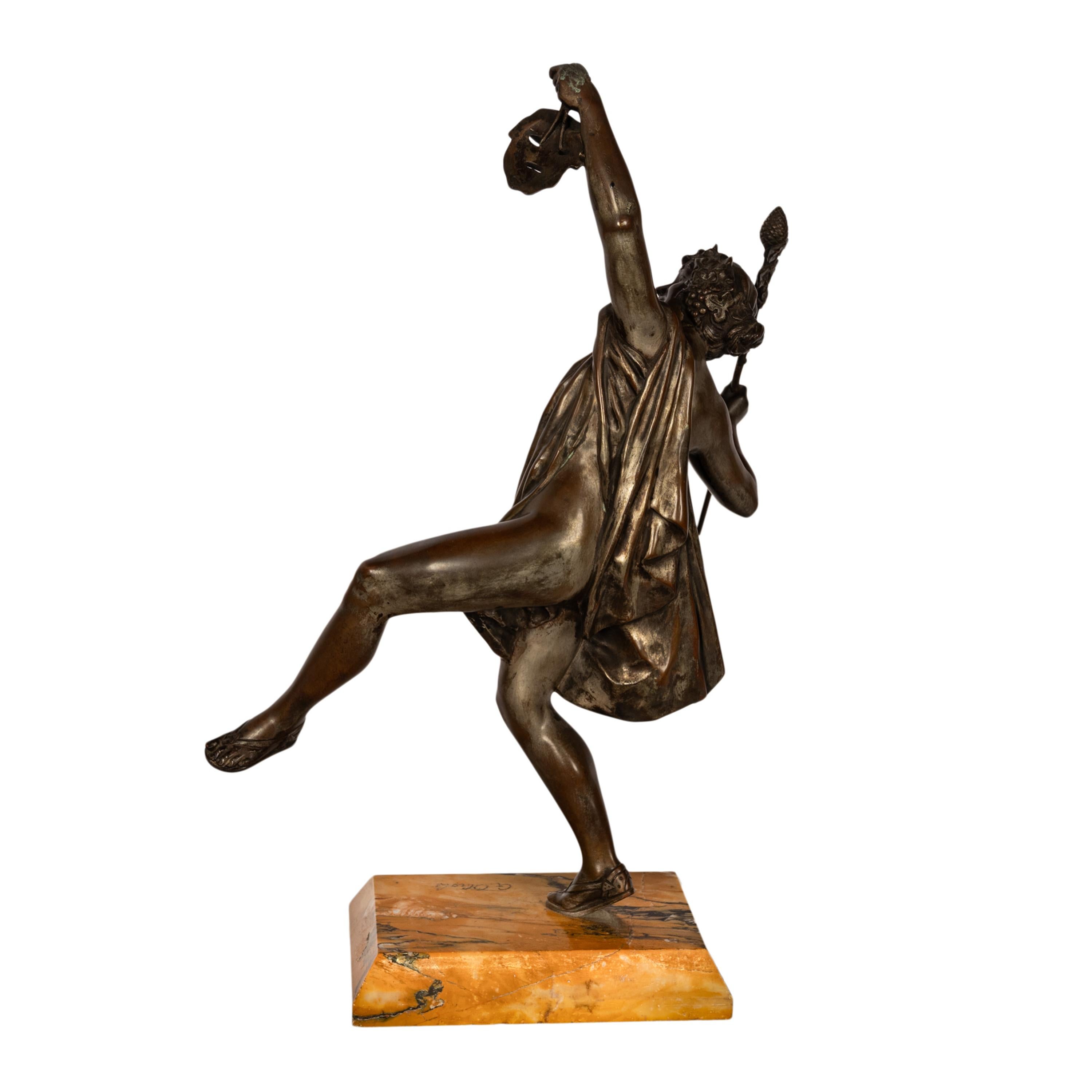 Antiguo Art Nouveau Español Bronce Escultura neoclásica Estatua Bacante 1890 en venta 3