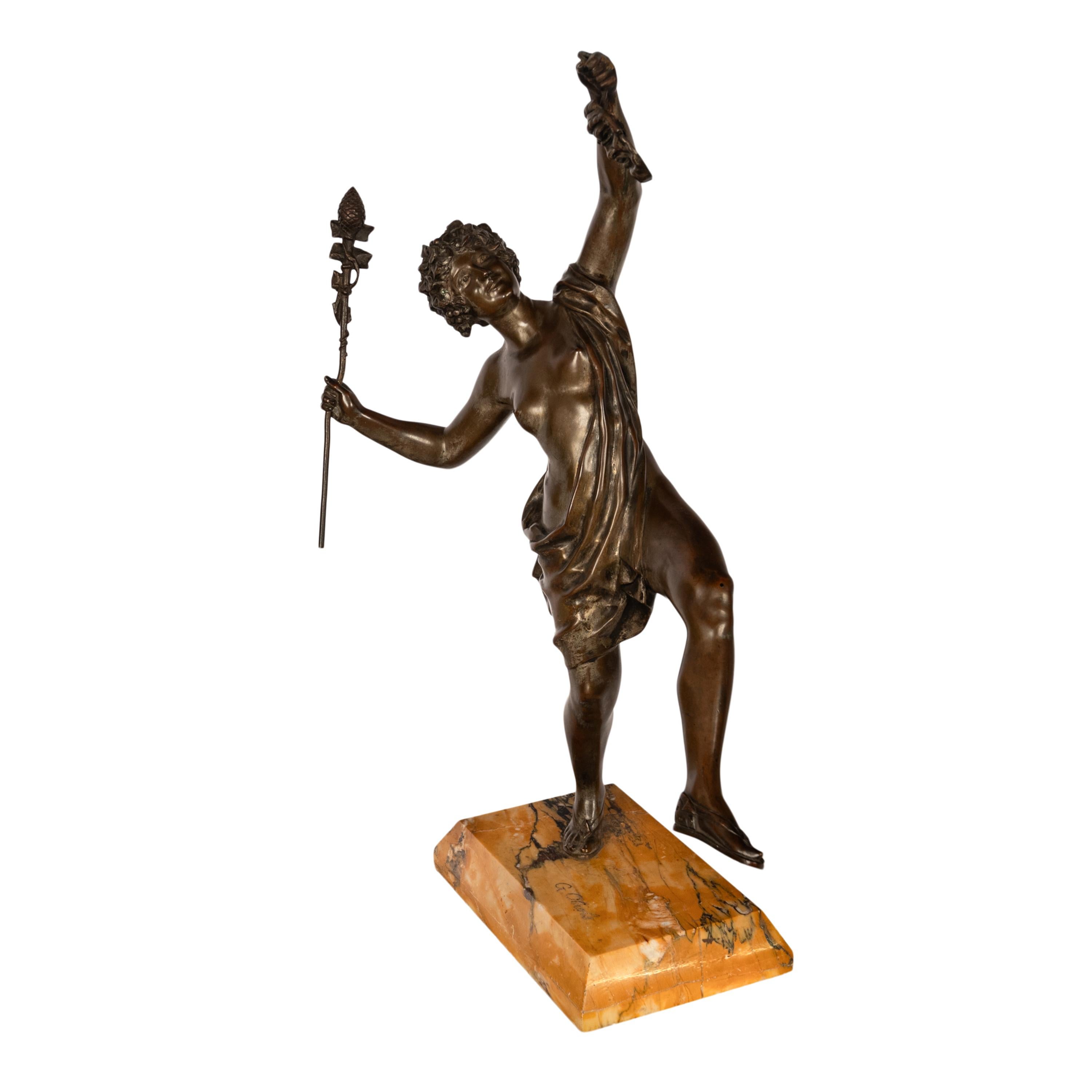 Antiguo Art Nouveau Español Bronce Escultura neoclásica Estatua Bacante 1890 en venta 5