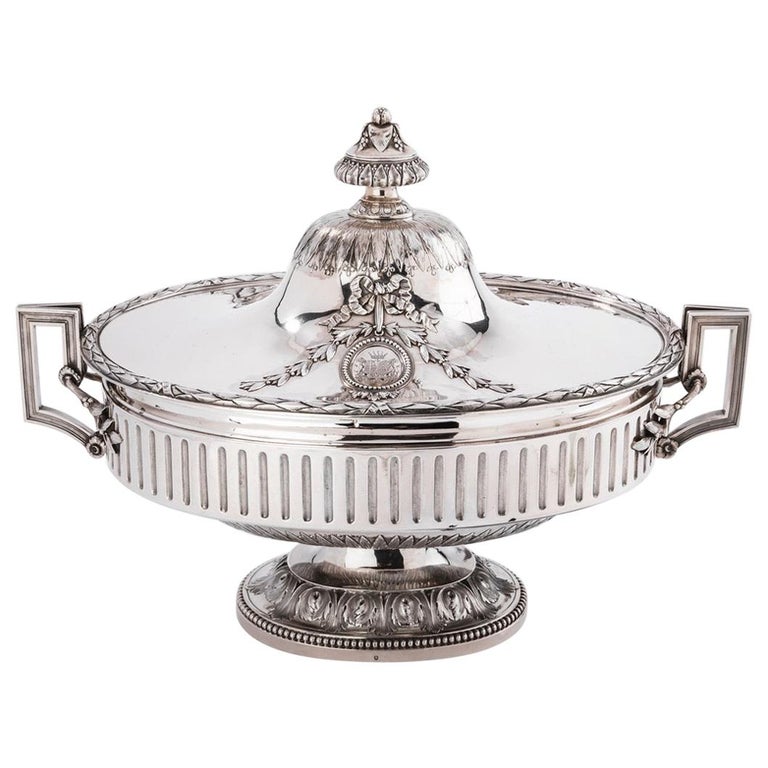 Gustave Odiot Large Terrine For Sale at 1stDibs