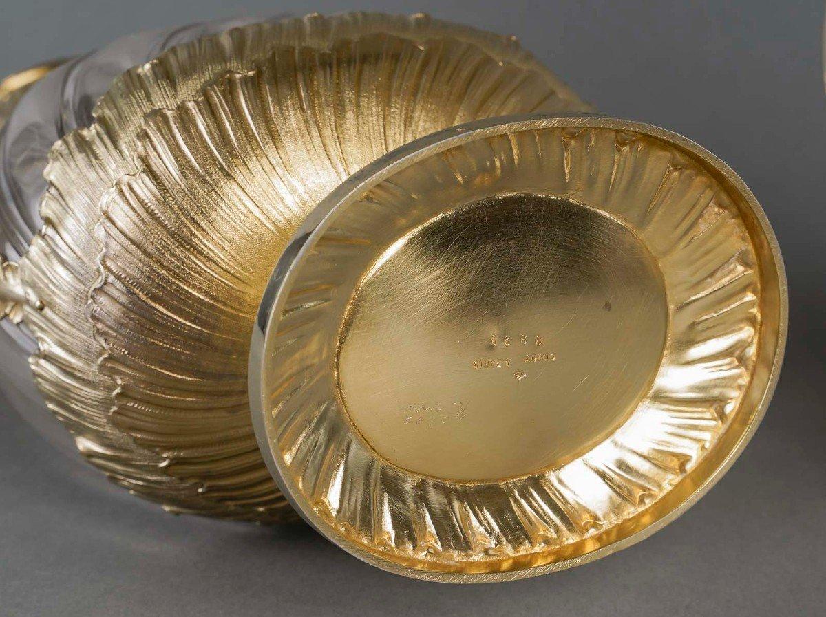 GUSTAVE ODIOT - Paire d'aiguières en cristal et Vermeil Circa 1870/1880 en vente 3
