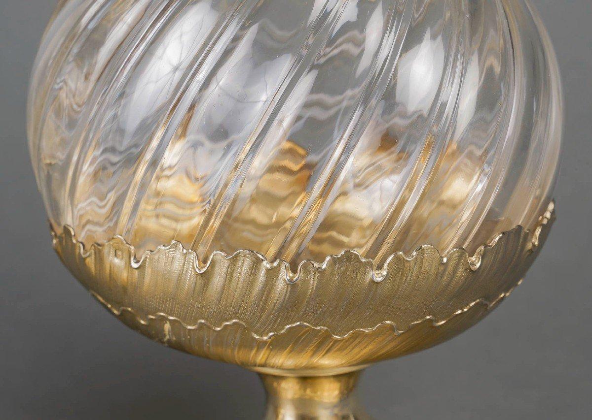 Français GUSTAVE ODIOT - Paire d'aiguières en cristal et Vermeil Circa 1870/1880 en vente