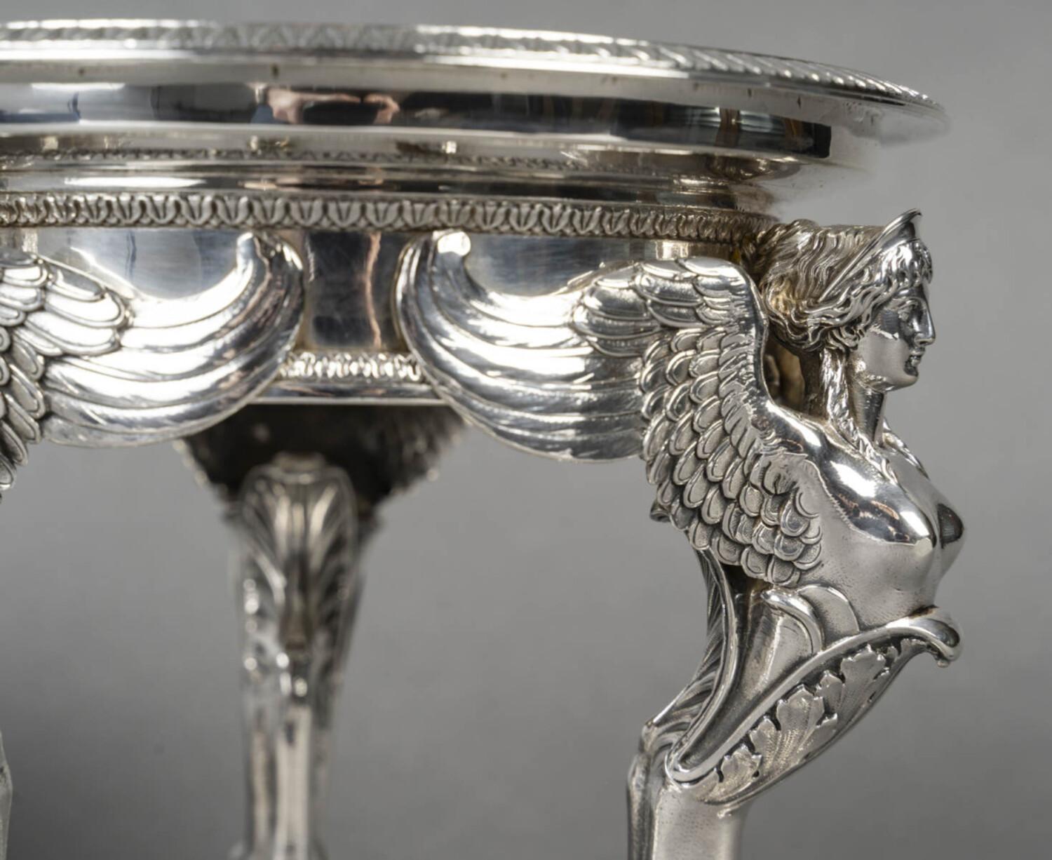 GUSTAVE ODIOT - Pair of silver and Baccarat crystal goblets 19th century 4