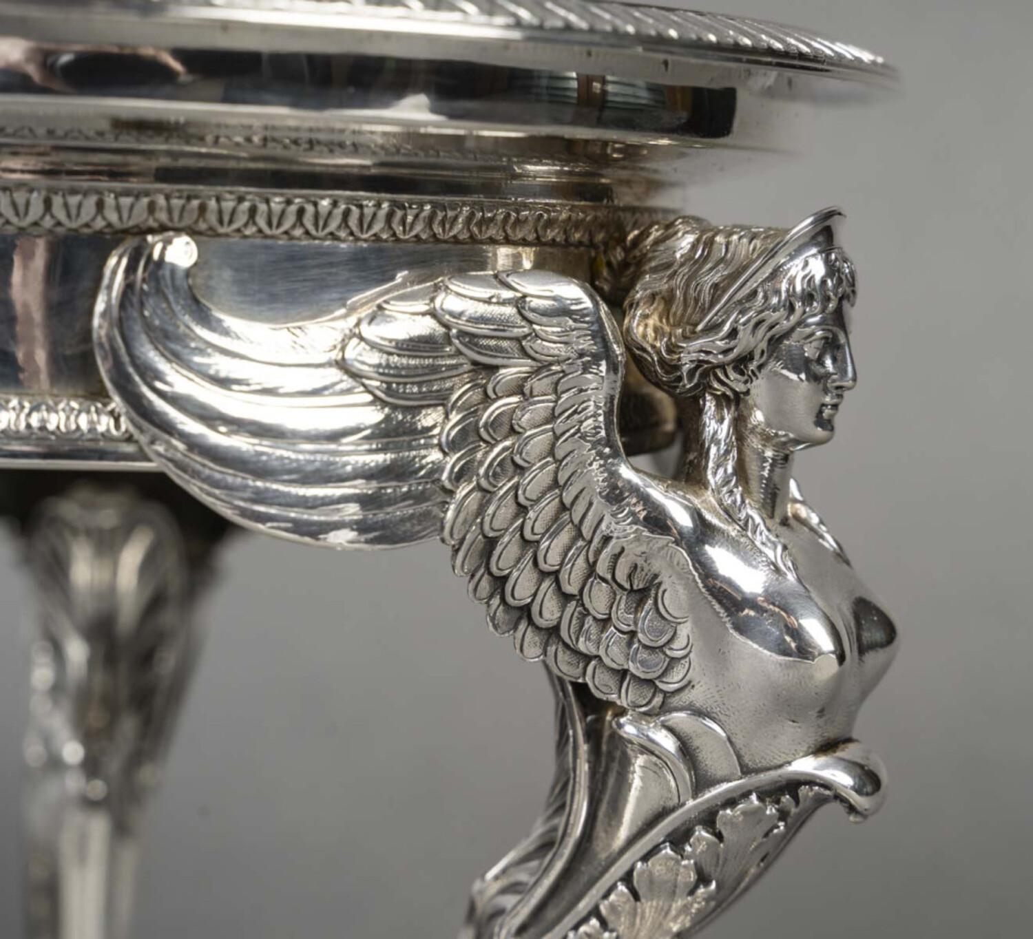 GUSTAVE ODIOT - Pair of silver and Baccarat crystal goblets 19th century 5