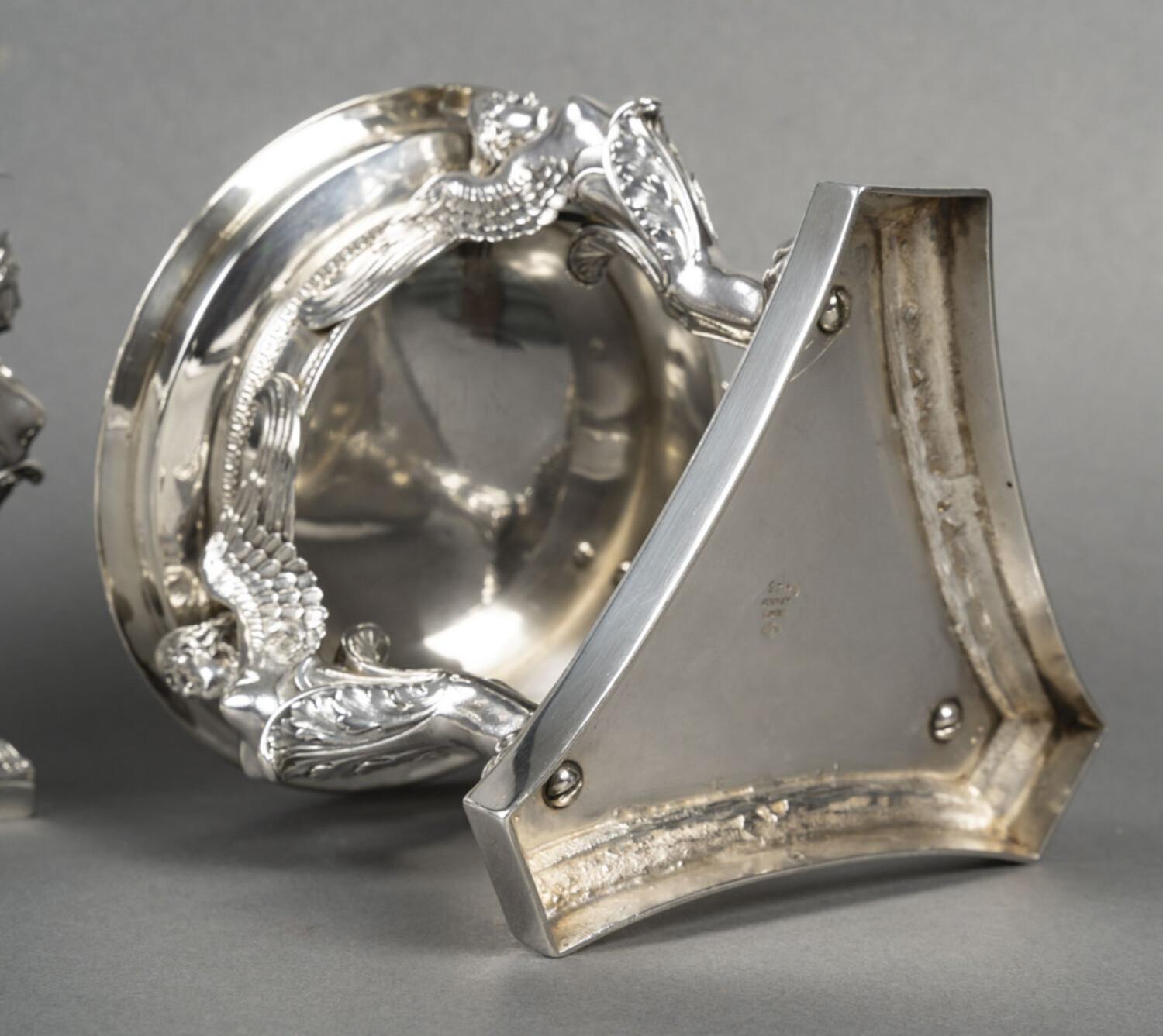 GUSTAVE ODIOT - Pair of silver and Baccarat crystal goblets 19th century 9