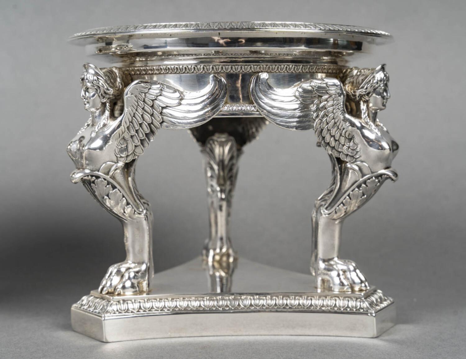 GUSTAVE ODIOT - Pair of silver and Baccarat crystal goblets 19th century 2