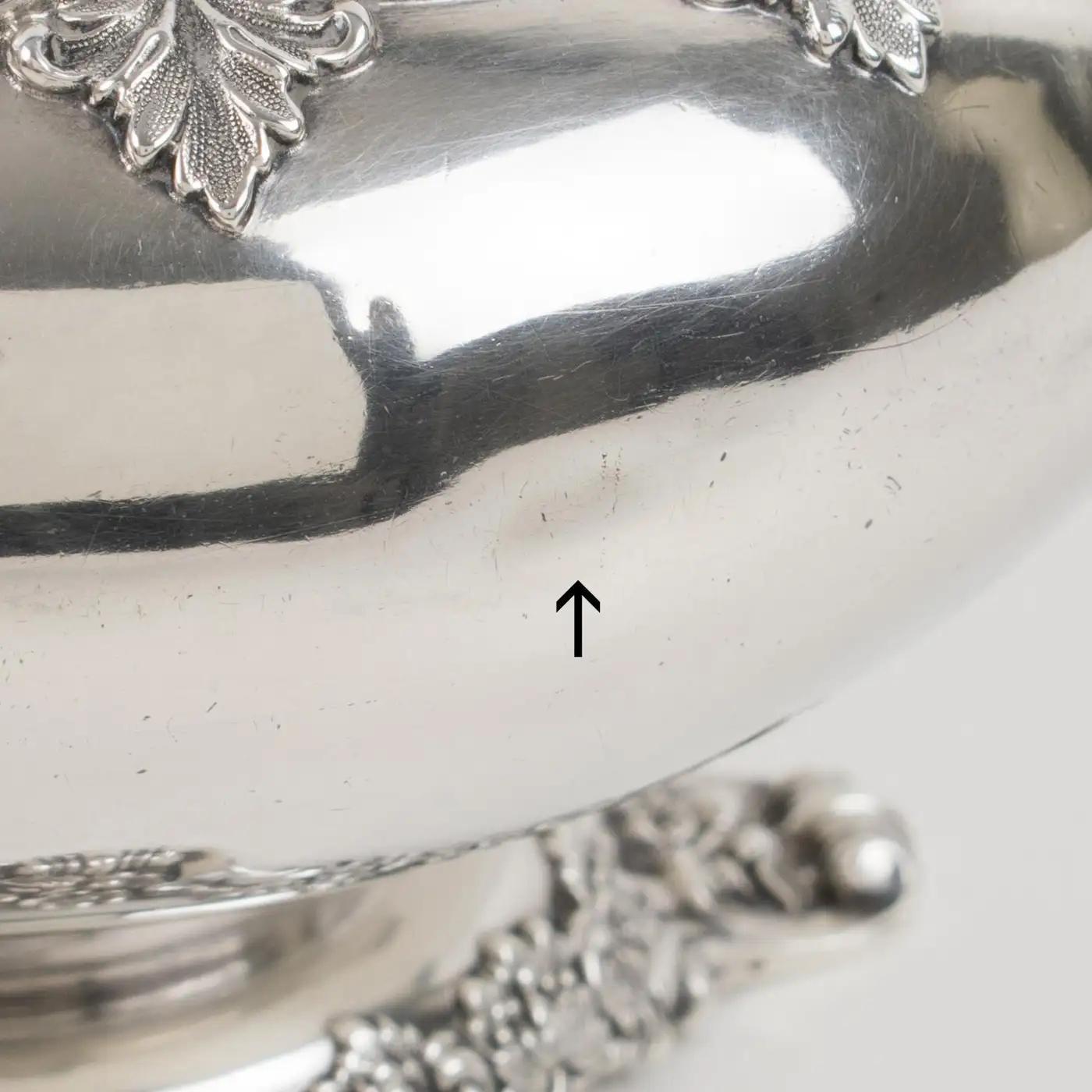 Gustave Odiot Paris 19th Century Sterling Silver Decorative Bowl For Sale 6