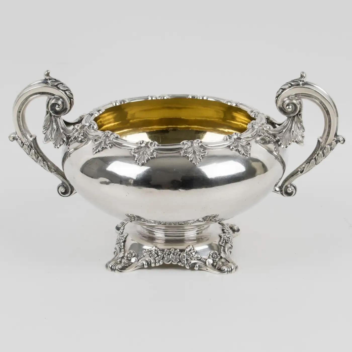 Victorien Coupe décorative en argent sterling du 19ème siècle Gustave Odiot Paris en vente