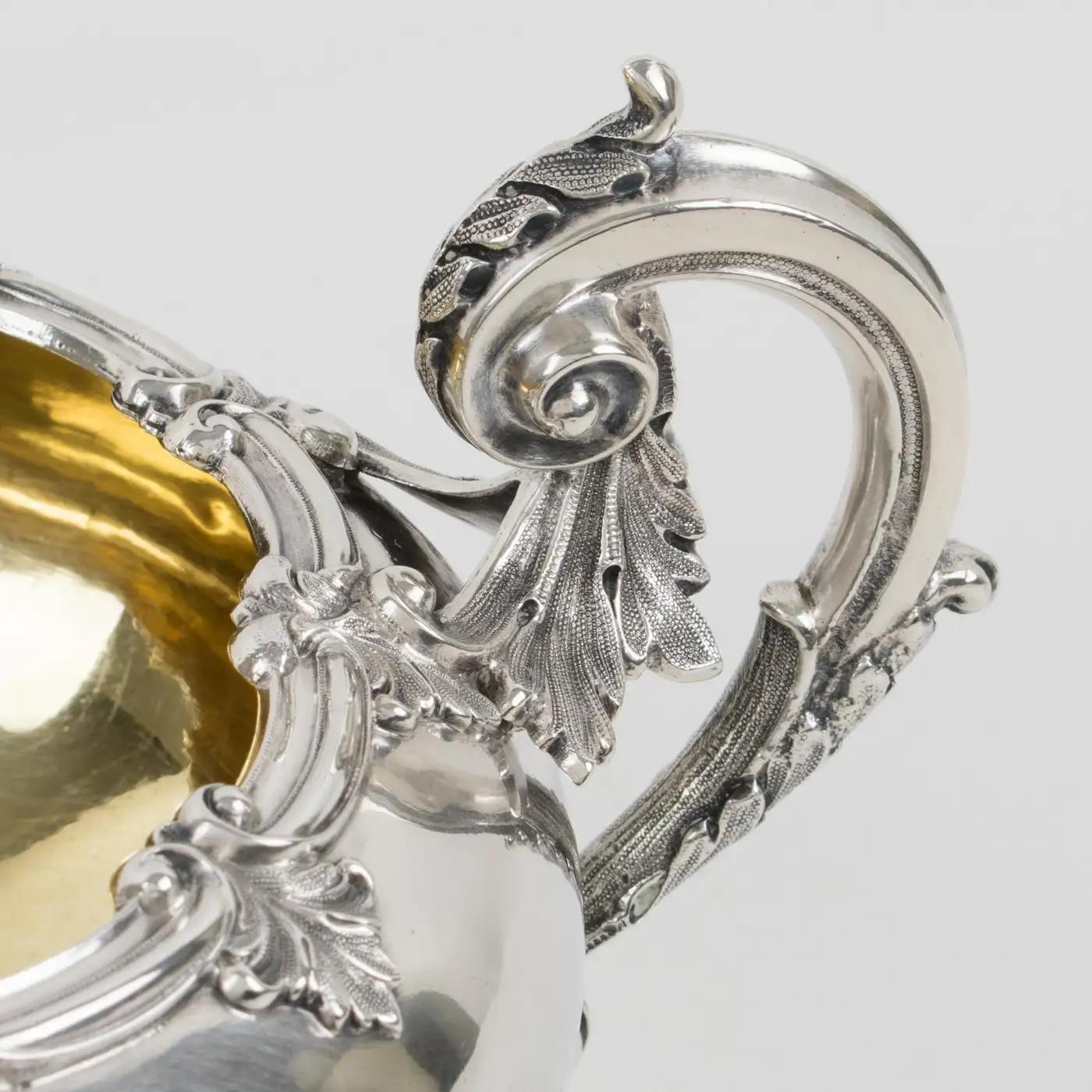 Fin du XIXe siècle Coupe décorative en argent sterling du 19ème siècle Gustave Odiot Paris en vente