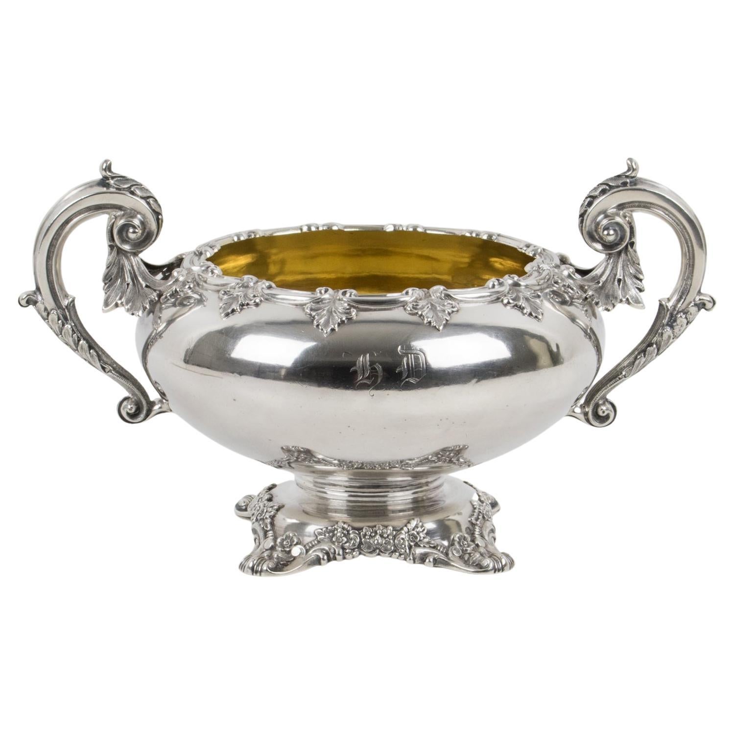 Gustave Odiot Paris Sterling Silver Decorative Bowl, 19th Century