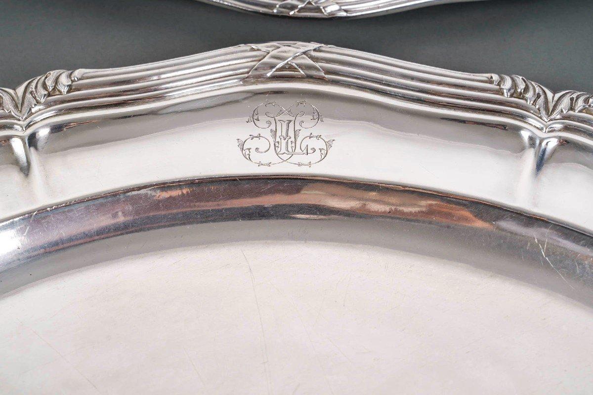 GUSTAVE ODIOT – Set of Ten Dishes in Solid Silver 19th Century For Sale 1
