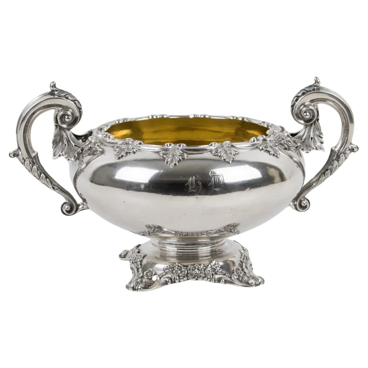 Cuenco Gustave Odiot París de plata de ley, hacia 1880