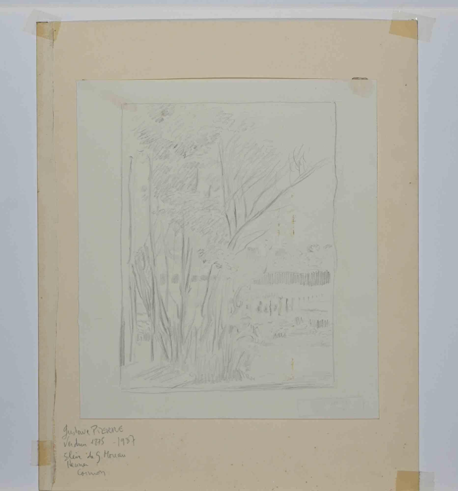 Garden is an Original Pencil Drawing realized by Gustave Pierre.

No signature, but Stamp signed on the back.

Good condition included a white cardboard passpartout (37x55 cm).

Gustave René Pierre, born in Verdun on March 7, 1875 and died in Paris