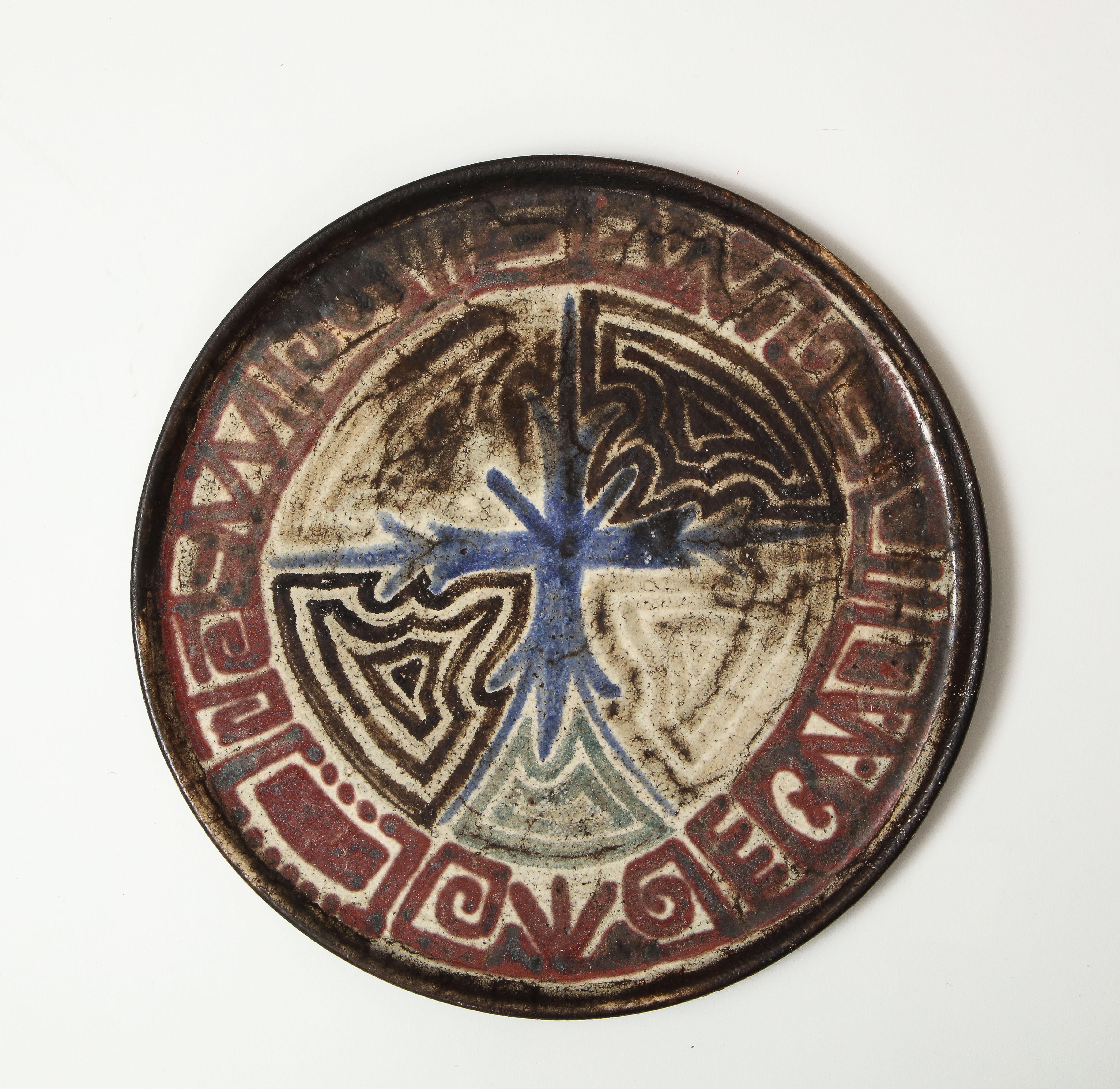 Gustave Raynaud Ceramic Platter, France, circa 1960s 3