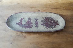 Gustave Renaud Le Murier Studio Pottery Mid-Century Ceramic, Vaullaris 1960