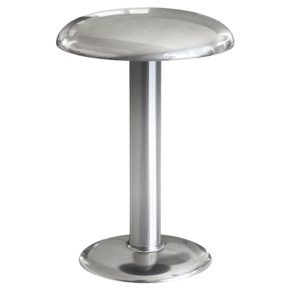 Gustave Residential Table Lamp in Polished Silver For Sale