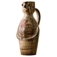 Pichet à figurines en céramique Gustave Reynaud C.C. 1960