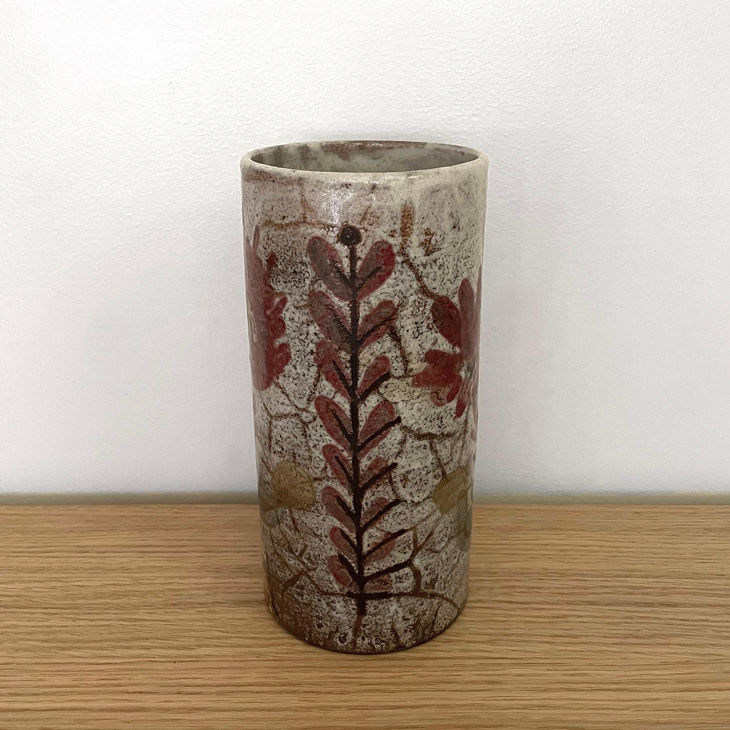 Mid-20th Century Gustave Reynaud French Earthenware Vase For Sale