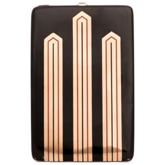 Gustave-Roger Sandoz, Rare Art Deco Silver and Enamel Cigarette Case, circa 1925