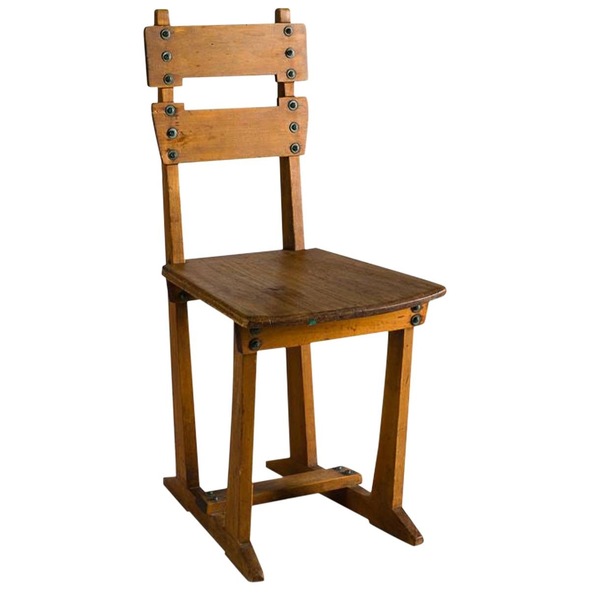Gustave Serrurier-Bovy, Silex, Side Chair, Belgium, circa 1925 For Sale