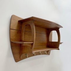 Gustave Serrurier-Bovy Stamped Wall Coat Rack, circa 1905, Belgium.