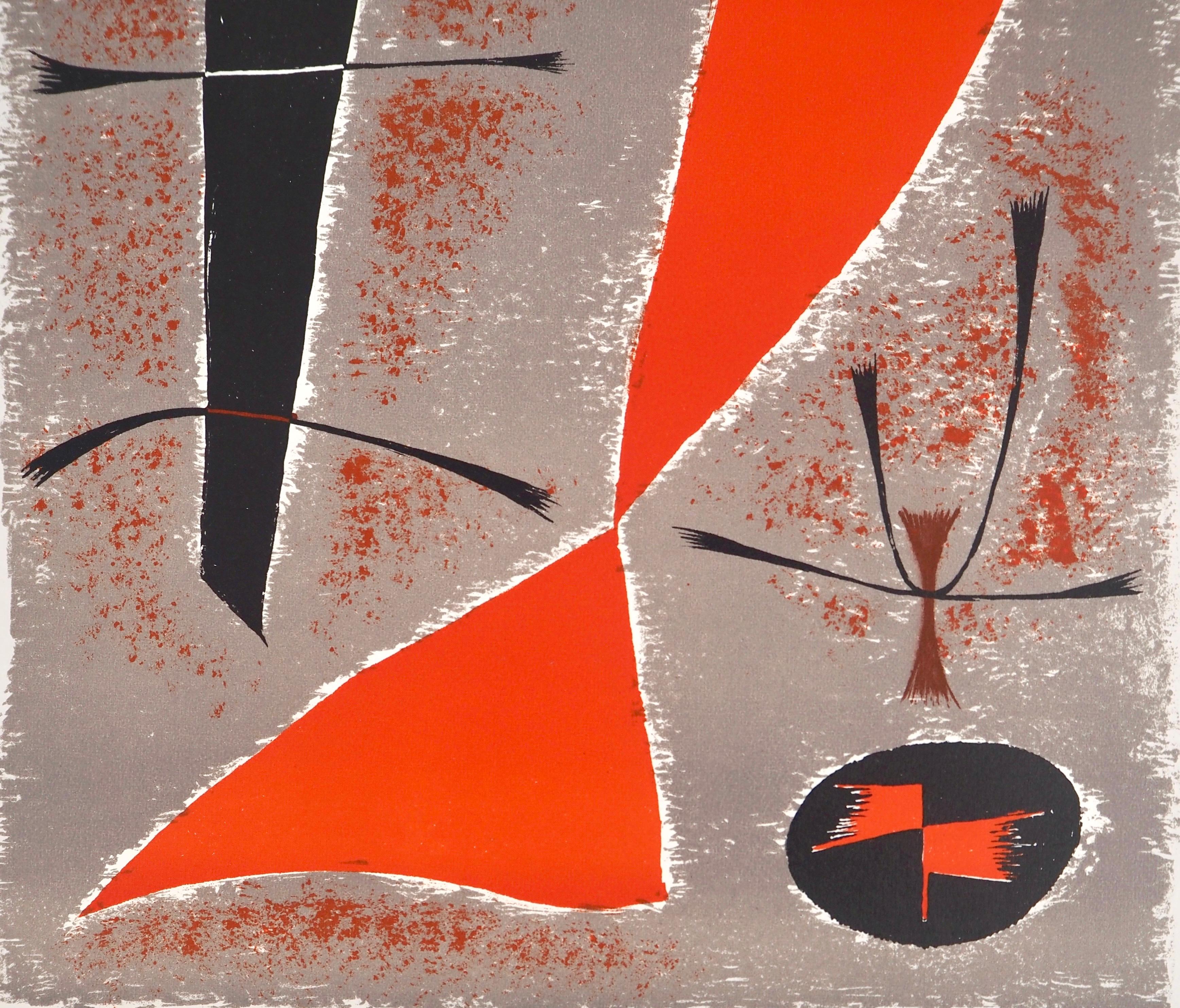 Composición, Société internationale d'art XXe siècle - Print Moderno de Gustave Singier