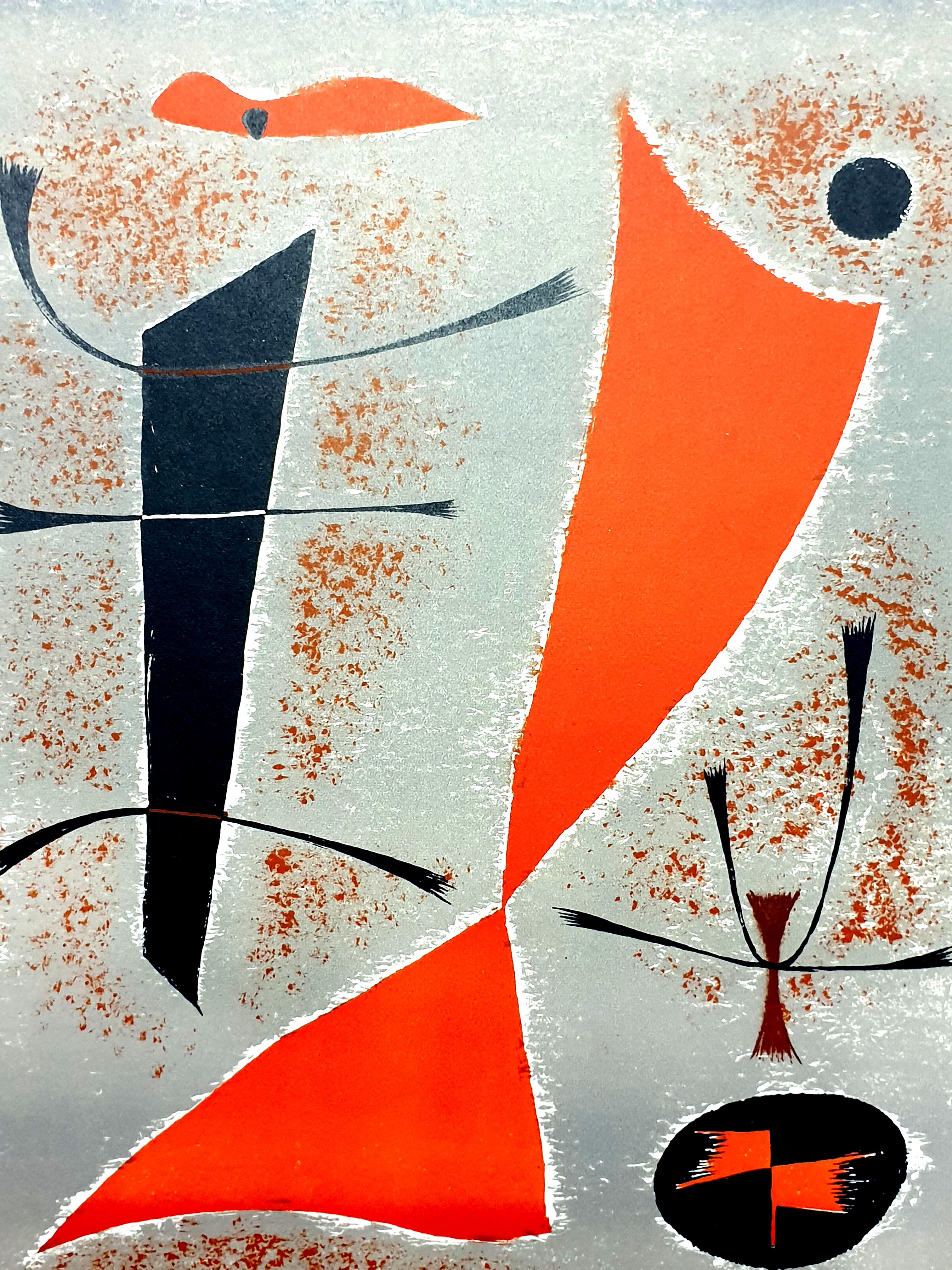 Gustave Singier - Abstract Fish - Original Lithograph For Sale 3