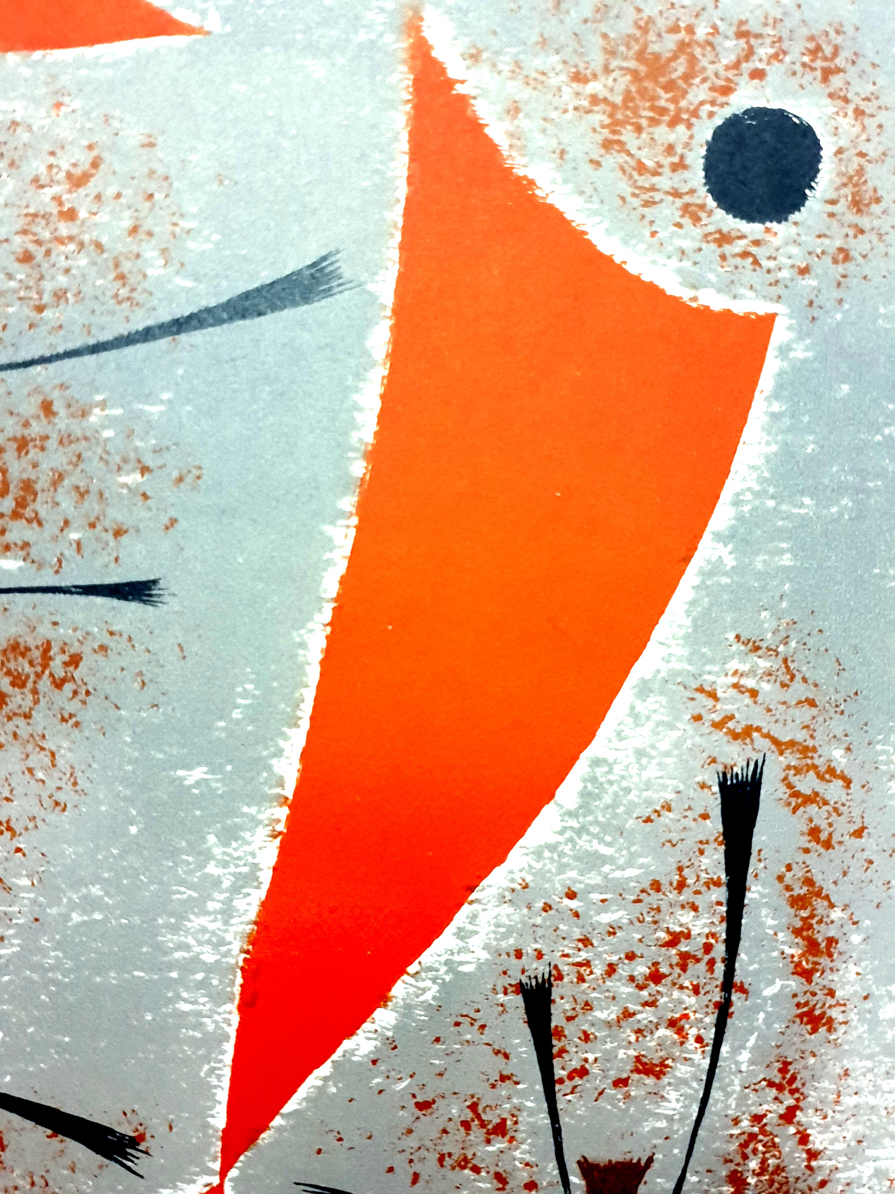 Gustave Singier - Abstract Fish - Original Lithograph For Sale 5