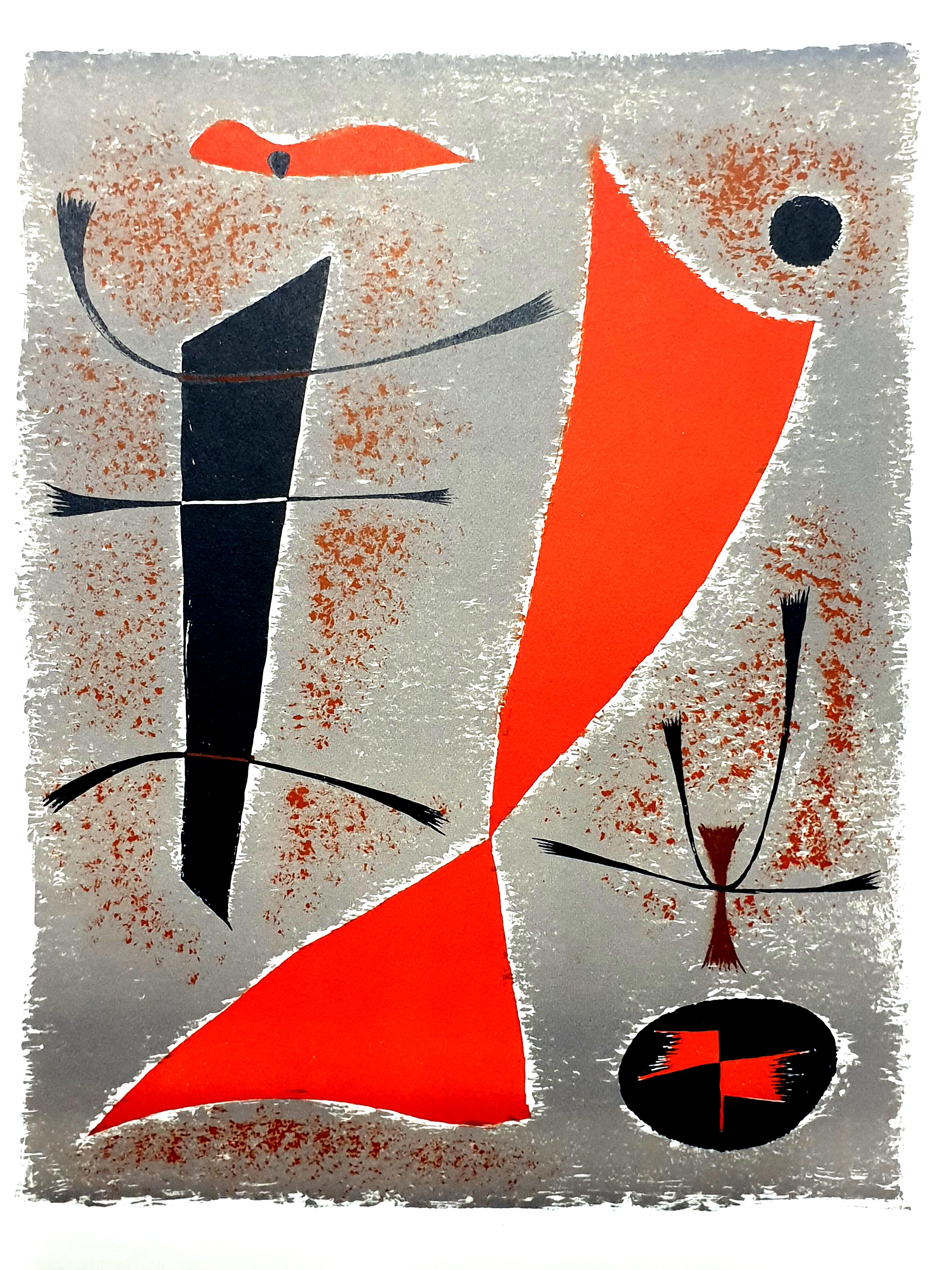 Gustave Singier - Abstract Fish - Original Lithograph