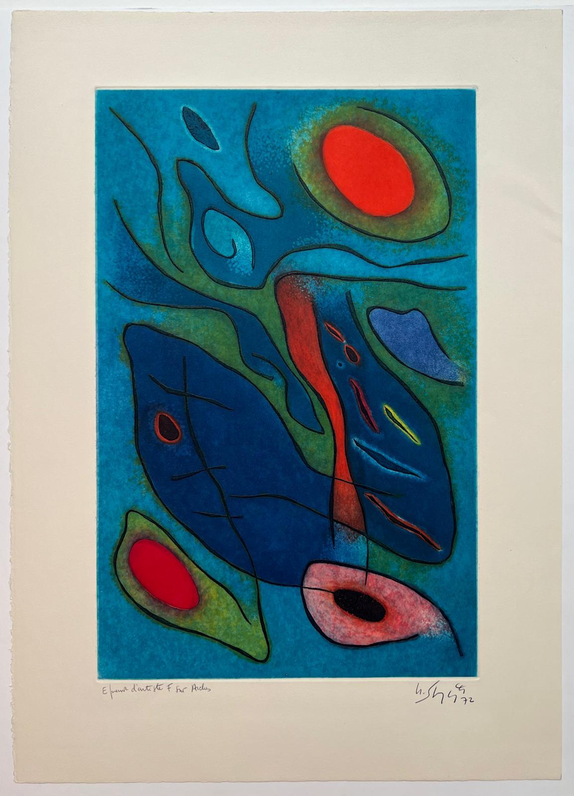 Morning bathers - Abstract Print by Gustave Singier