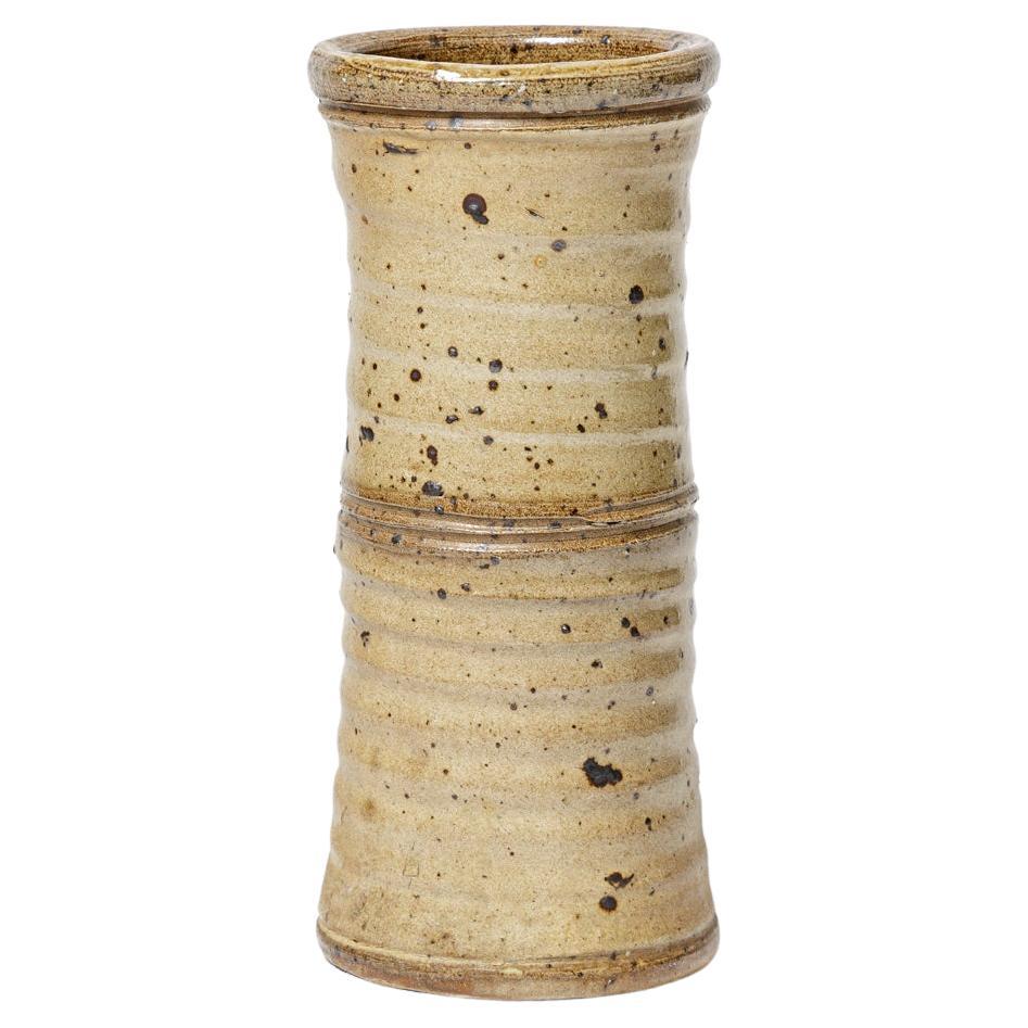 Vase en céramique brun grès de Gustave Tiffoche, pièce unique de 25 cm, vers 1970 en vente