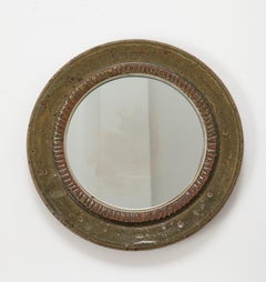 Gustave Tiffoche Ceramic Mirror, France, c. 1960
