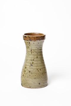 Gustave Tiffoche 20th Century Stoneware Diabolo Ceramic Vase, circa 1970