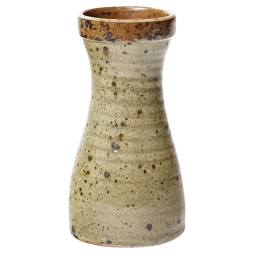 Gustave Tiffoche 20th Century Stoneware Diabolo Ceramic Vase, circa 1970 For Sale