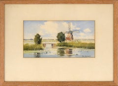 Dutch Windmill by the Pond, Landscape