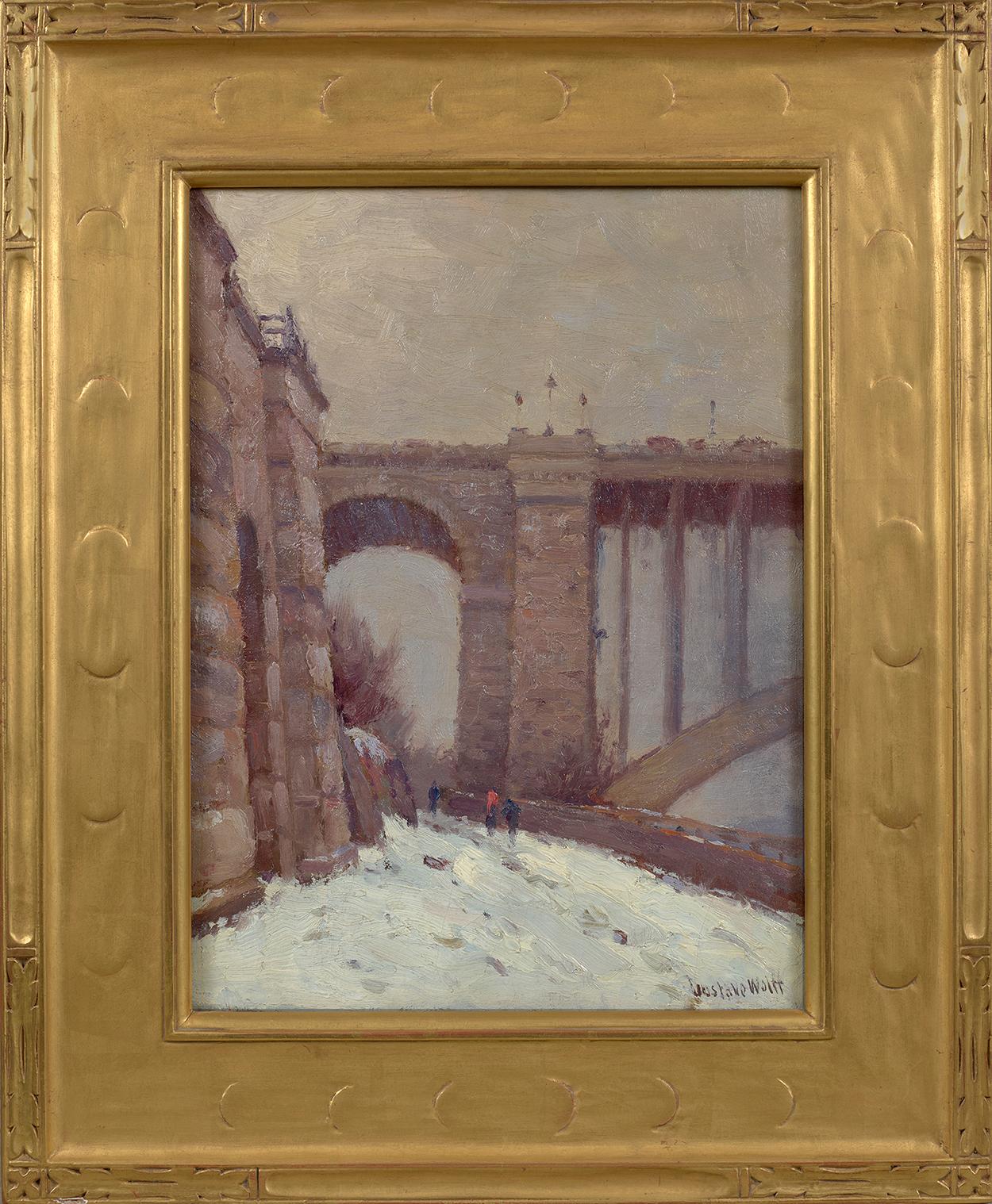 Puente Alto, Nueva York - Painting de Gustave Wolff 