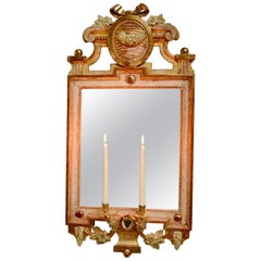 Gustavian 18th Century Giltwood Girandole, Signed Johan Akerblad