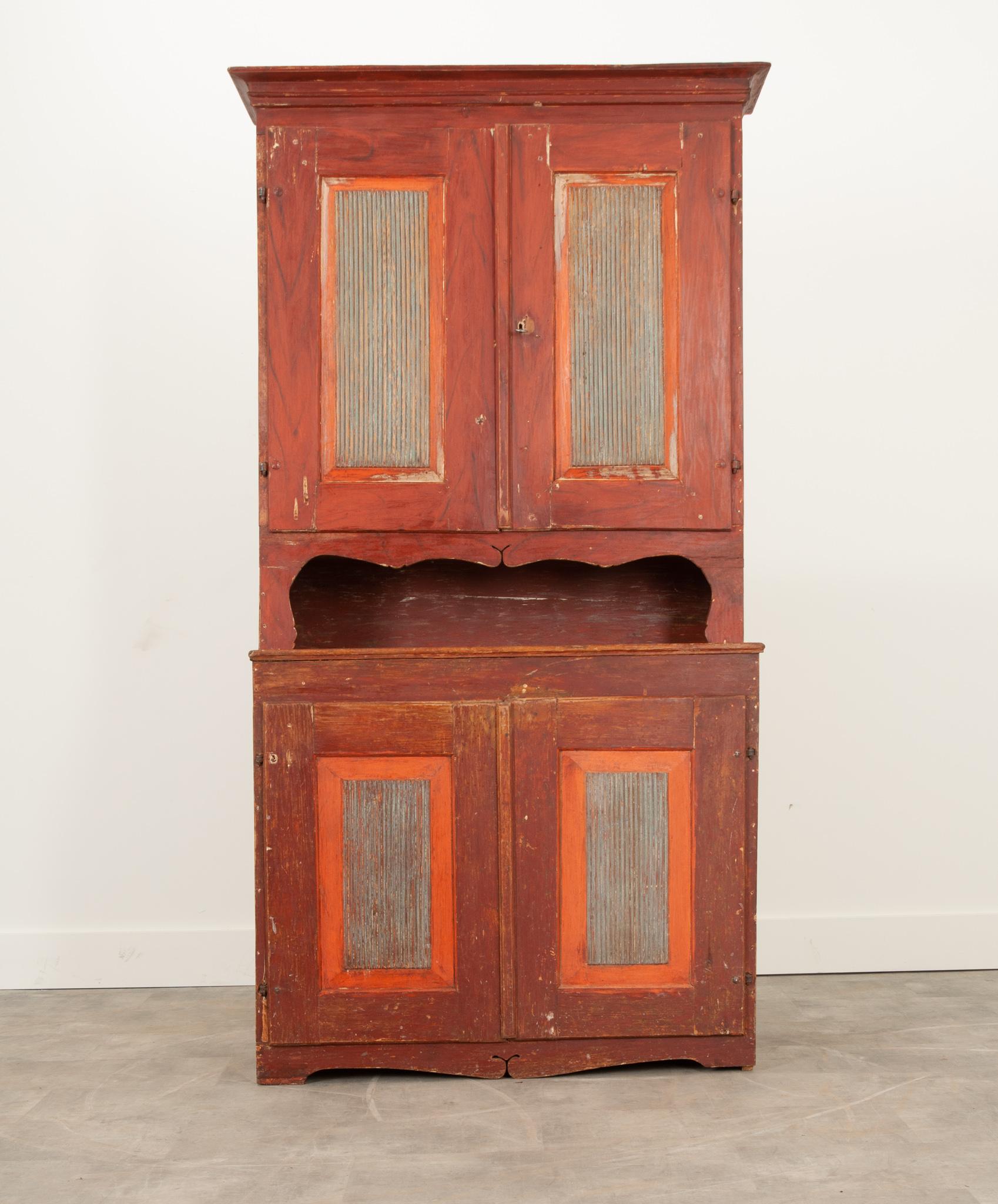Swedish Gustavian 19th Century Cabinet with Original Paint For Sale