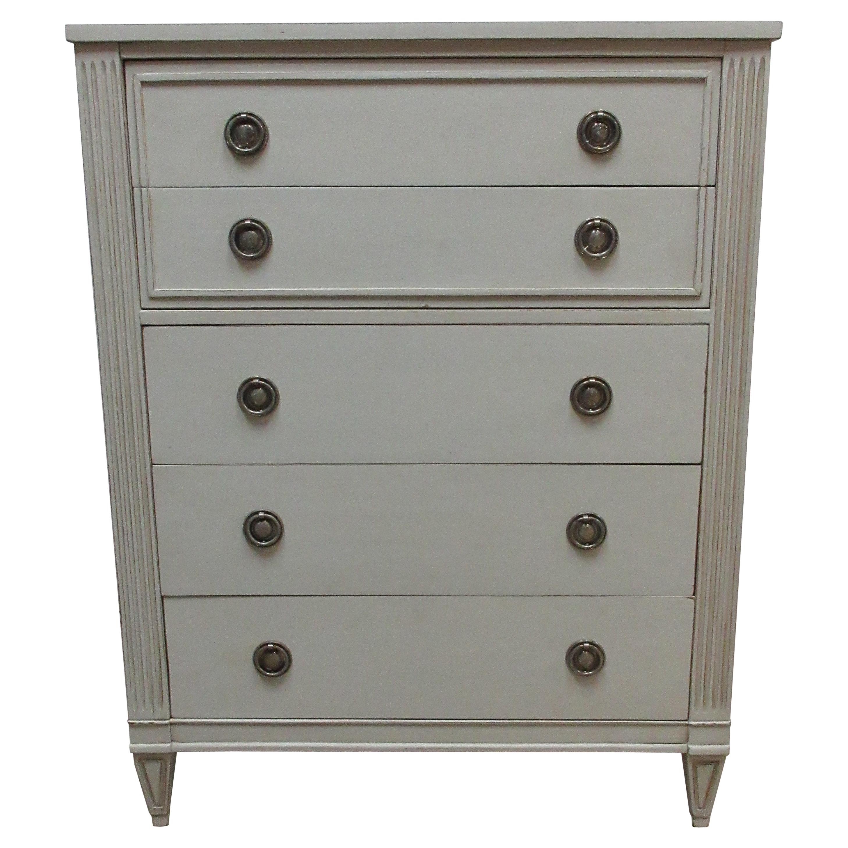 Gustavian 5 Drawer Chest of Drawers