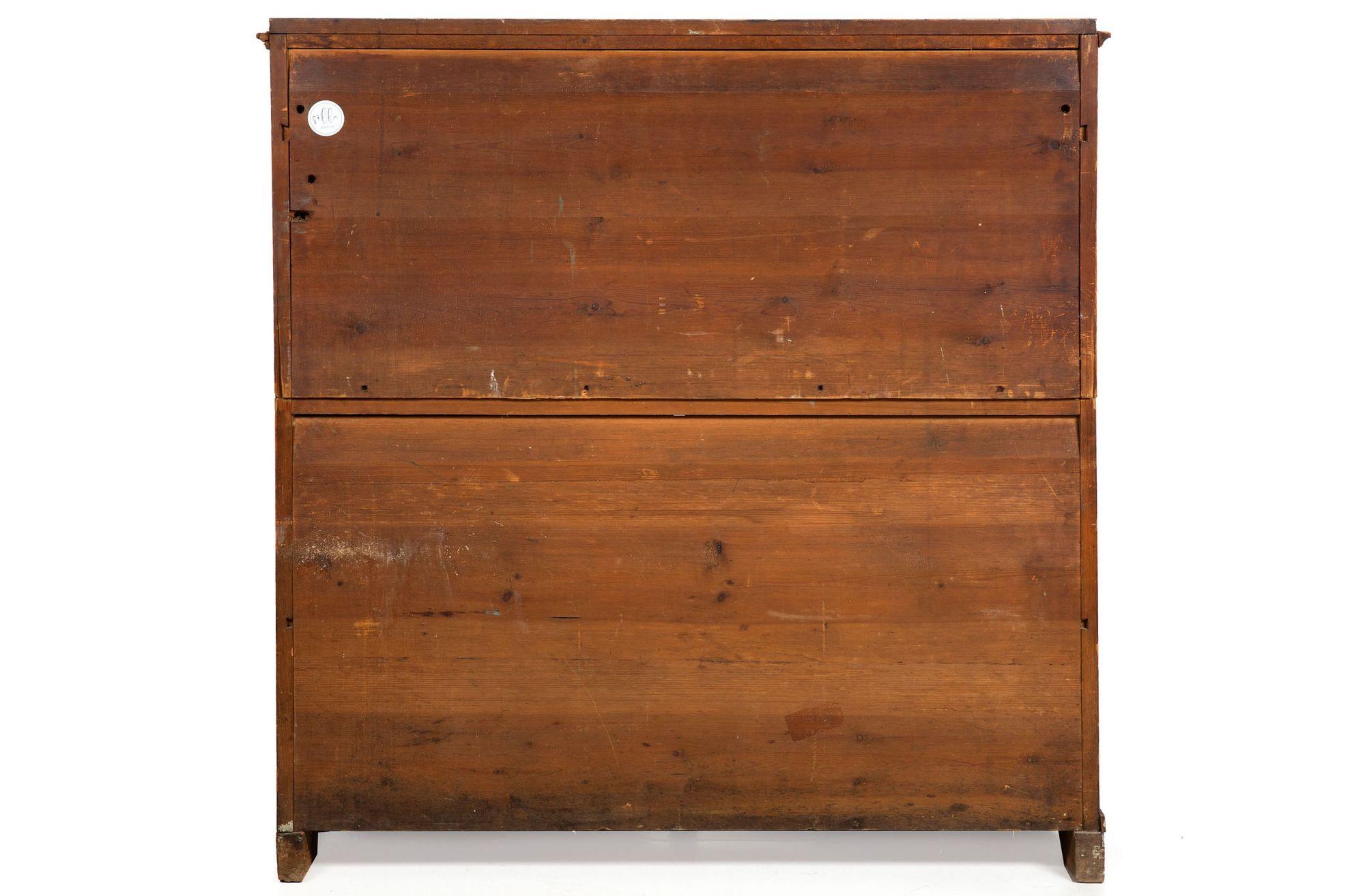Pine Gustavian Antique Painted Desk on Cabinet, Swedish or Danish circa 1820-40