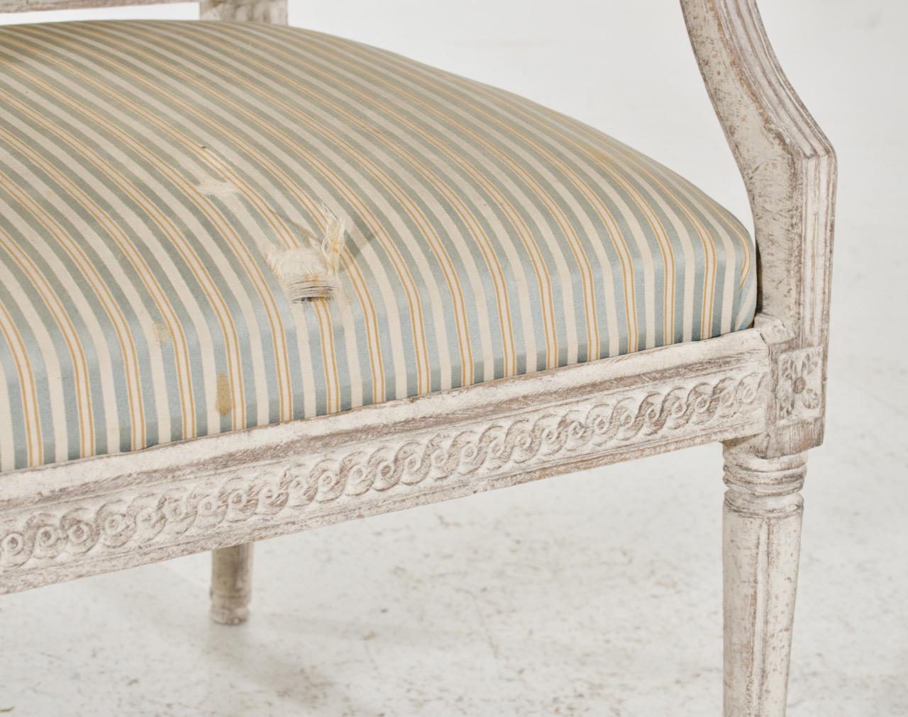 Gustavian Armchair, Early 19th C In Good Condition For Sale In Aalsgaarde, DK