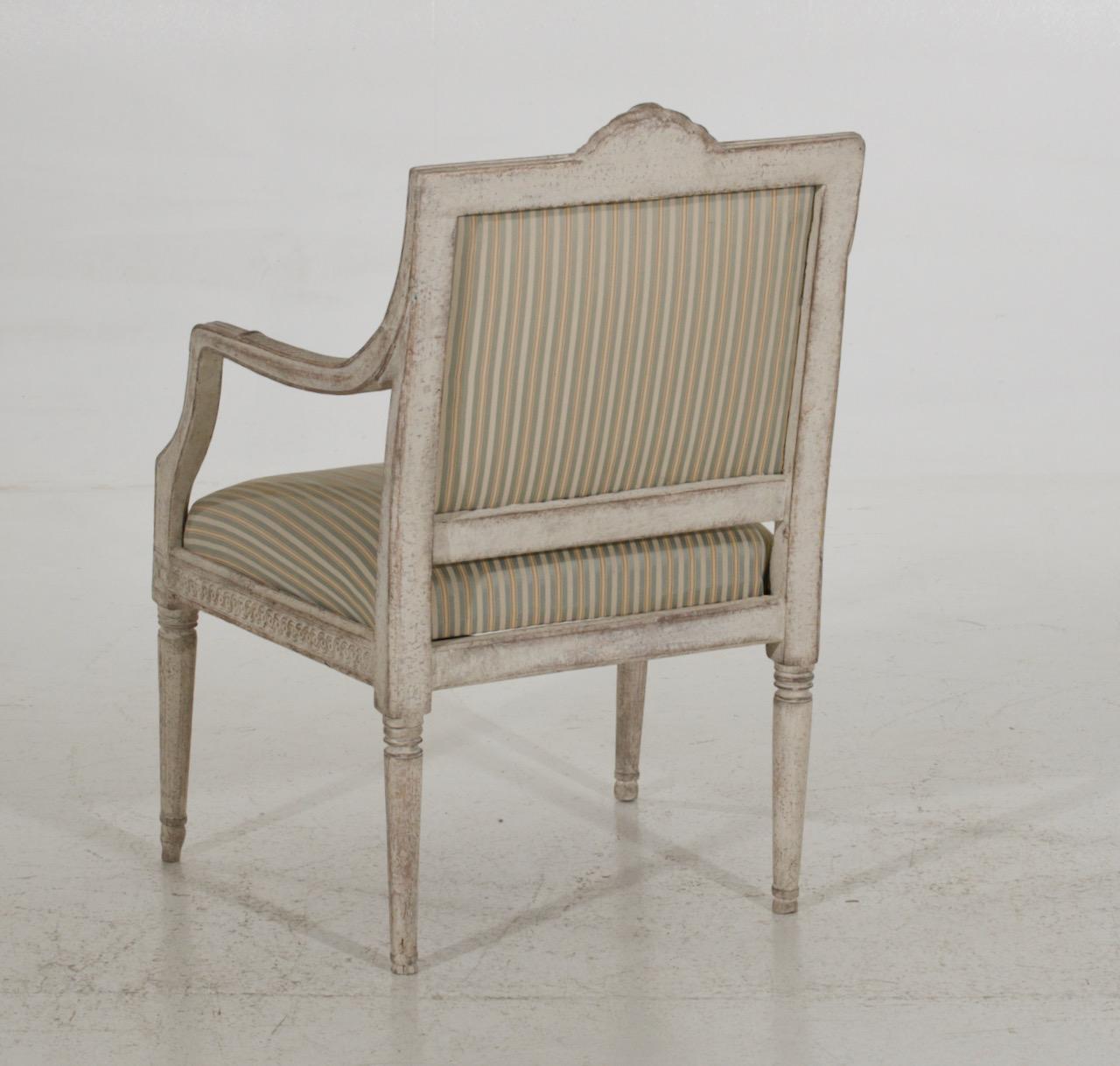 Gustavian Armchair, Early 19th C For Sale 3